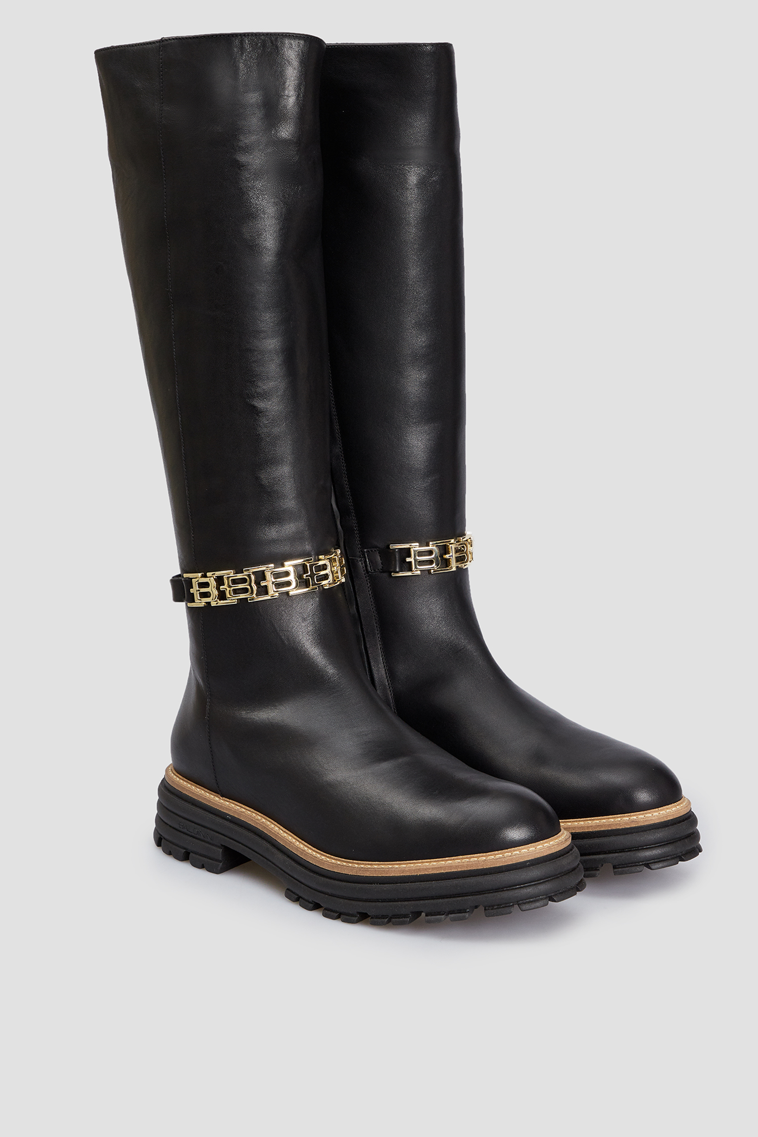 Женские черные кожаные сапоги BALDININI D4B256E1VISH;0000