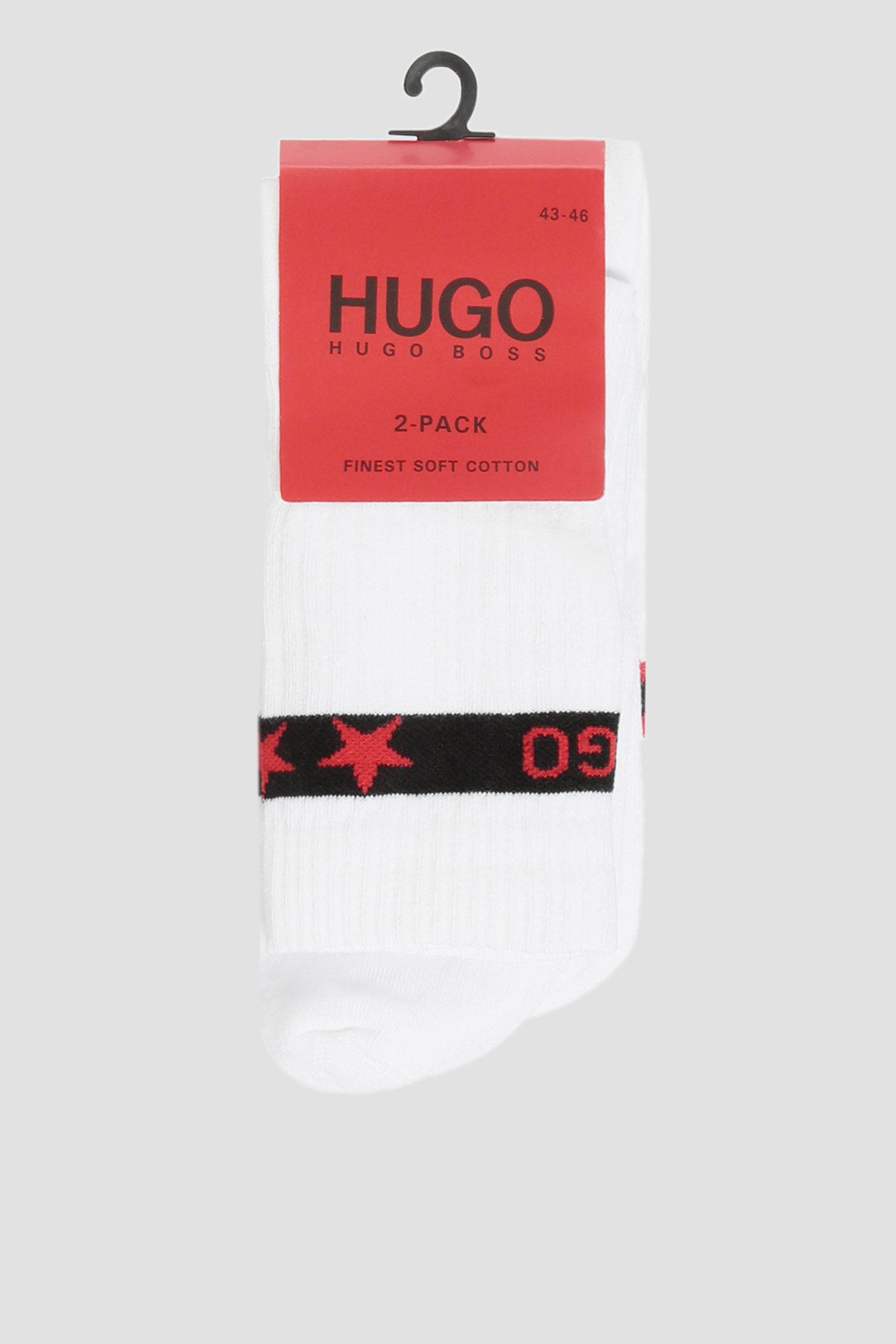 Мужские белые носки (2 пары) HUGO 50421985;100