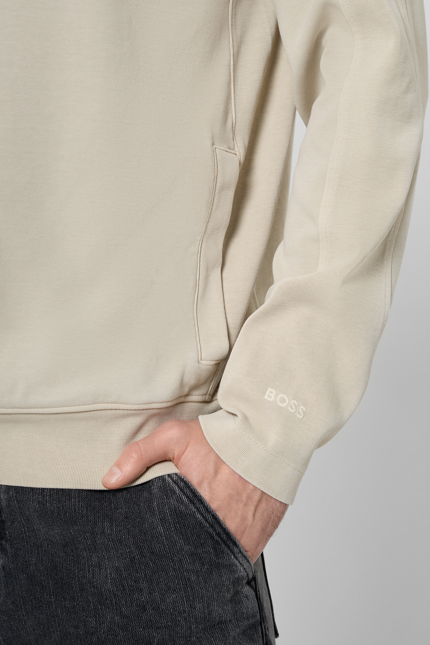 Мужское бежевое худи BOSS 50531232;271