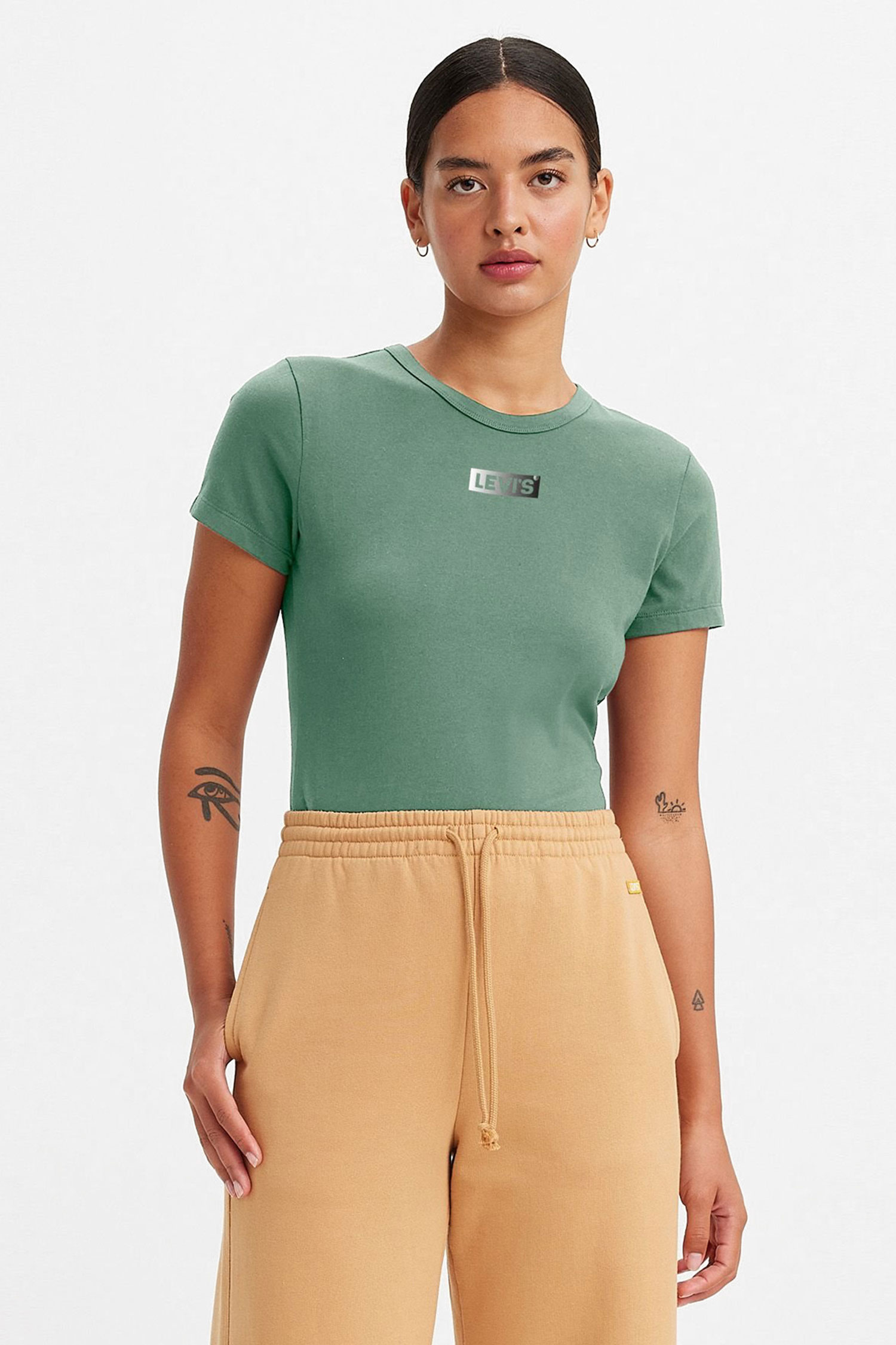 Женская зеленая футболка Levi’s® 17944;0047