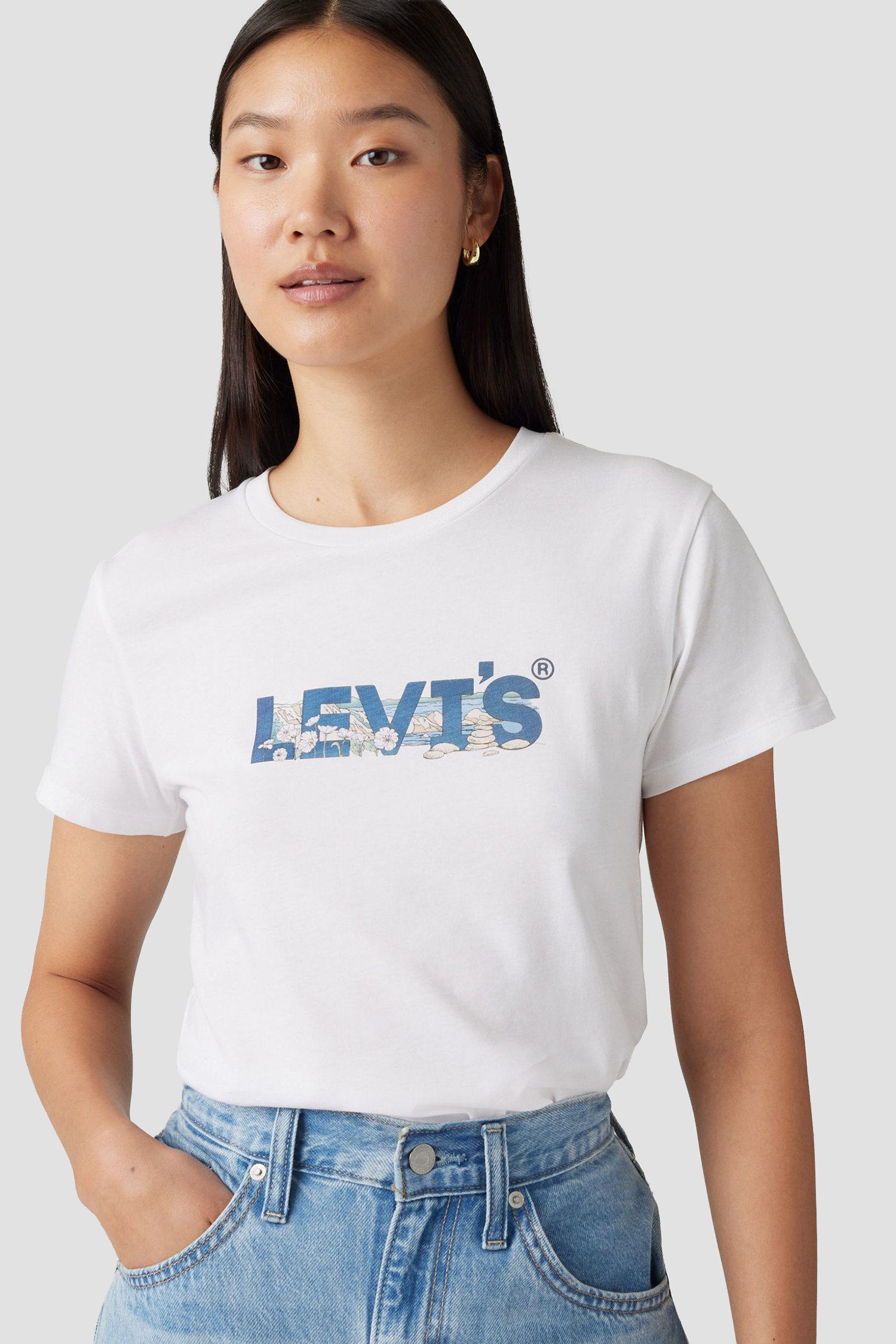Женская белая футболка Levi’s® 17369;3017
