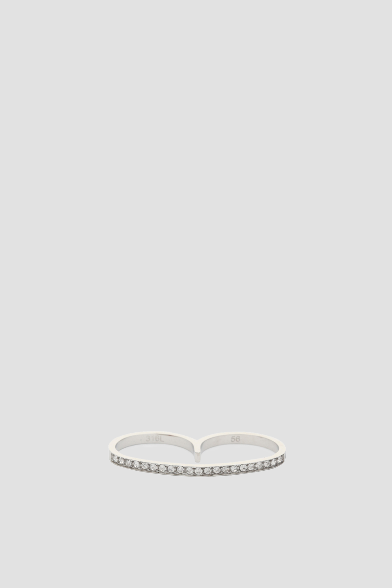 Женское серебристое кольцо Guess UBR28003