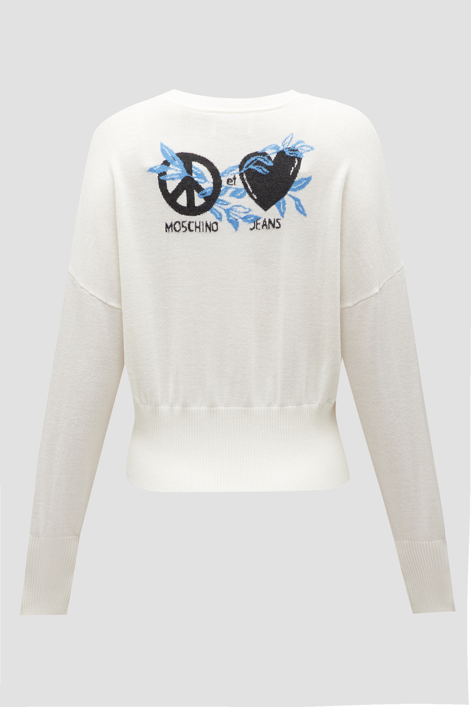 Жіночий білий вовняний джемпер Moschino A0911.8203;1002