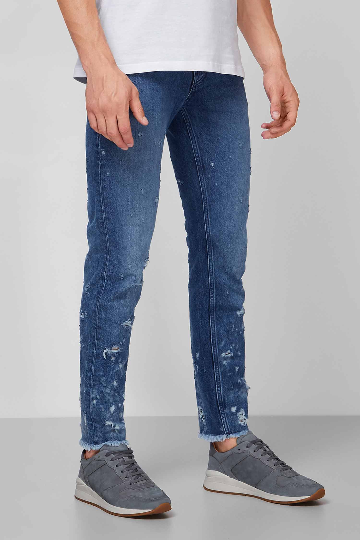 Мужские синие джинсы Slim Tapered Fit HUGO 50435897;445