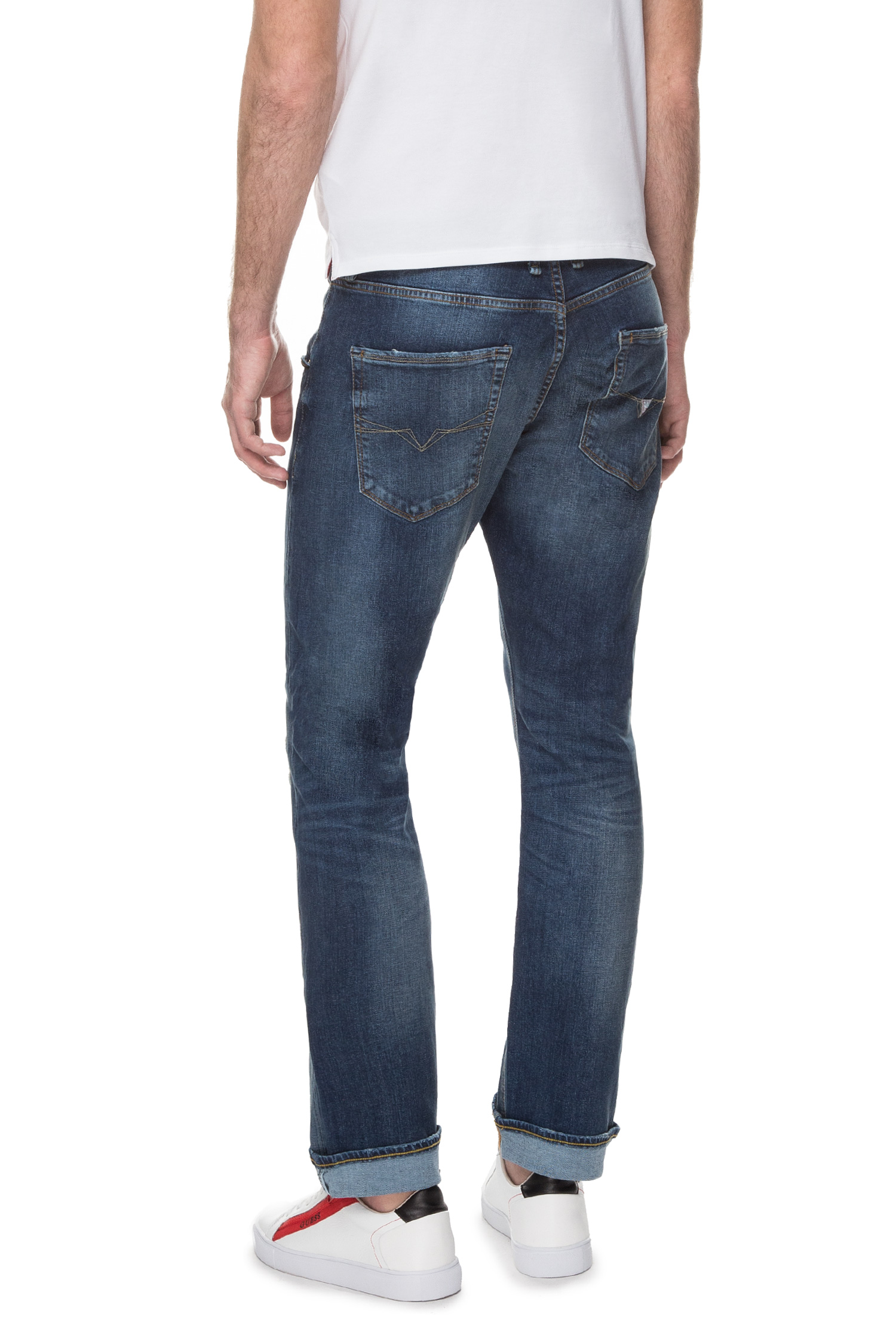 Мужские синие джинсы VERMONT Slim Straight Guess M91AS3.D3HY1;RVER