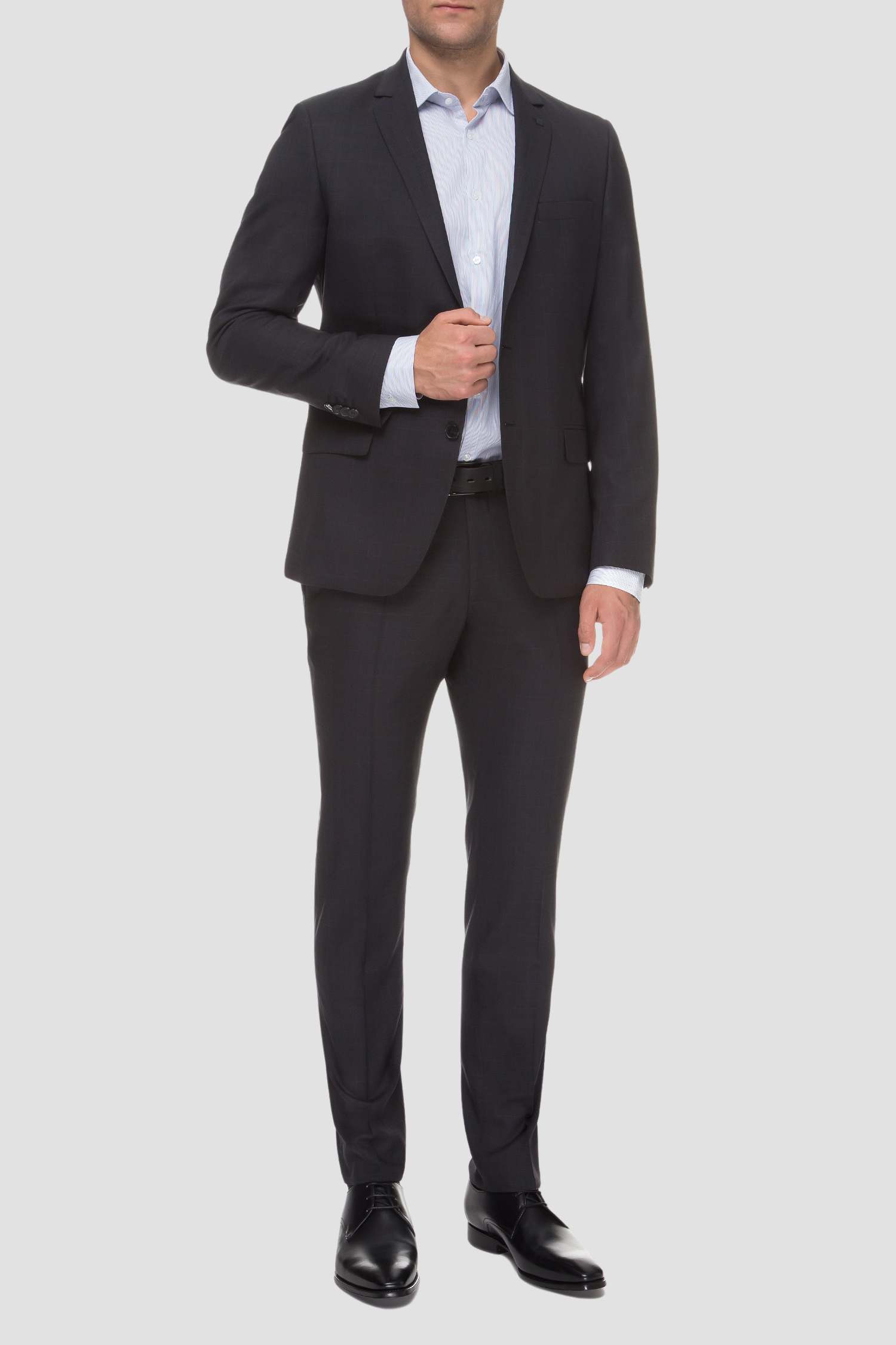 Чоловічий сірий вовняний костюм (піджак, брюки) Karl Lagerfeld 592071.105200;970