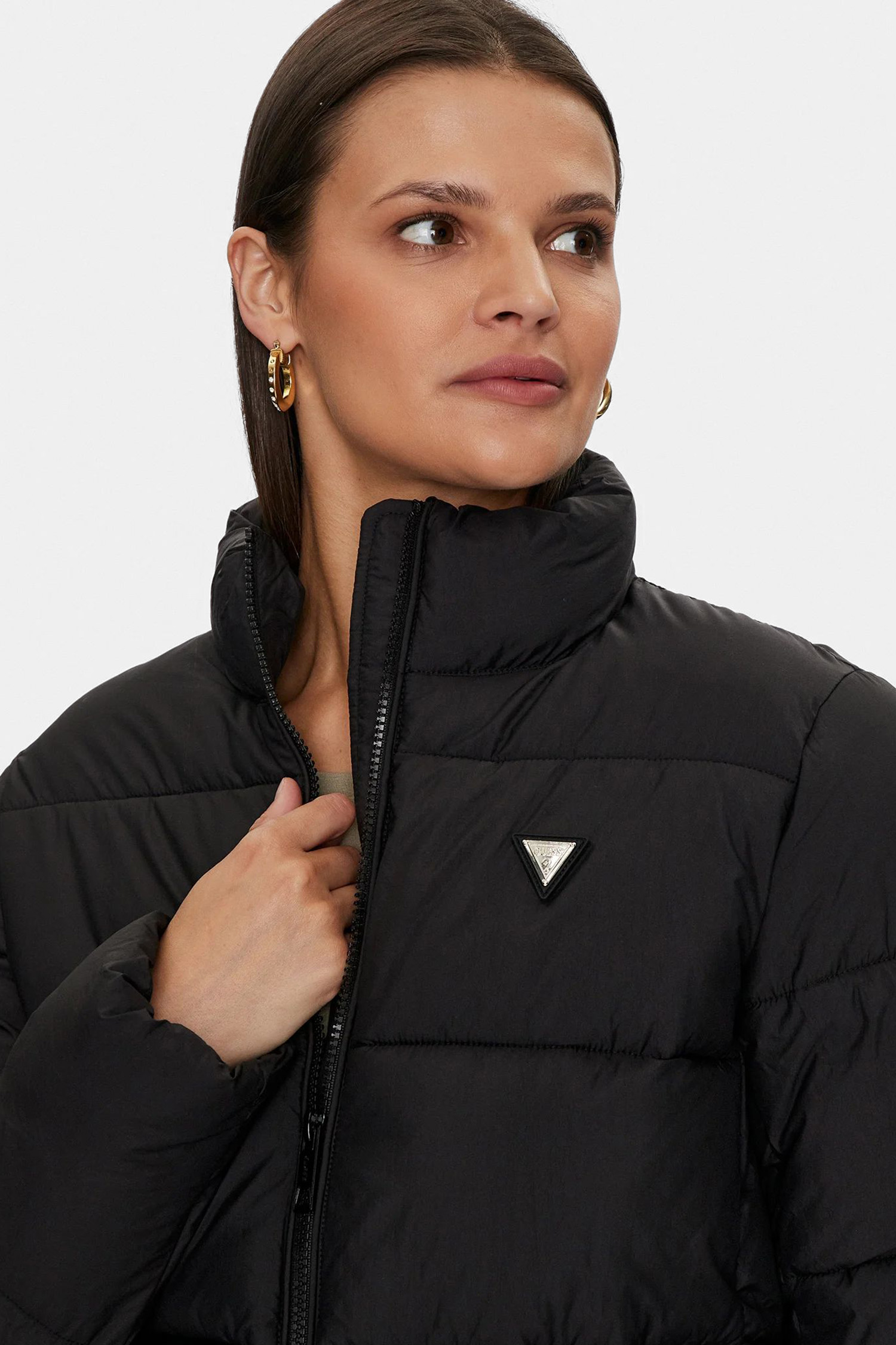 Жіноча чорна куртка Guess V4YL03.WFUD0;JBLK