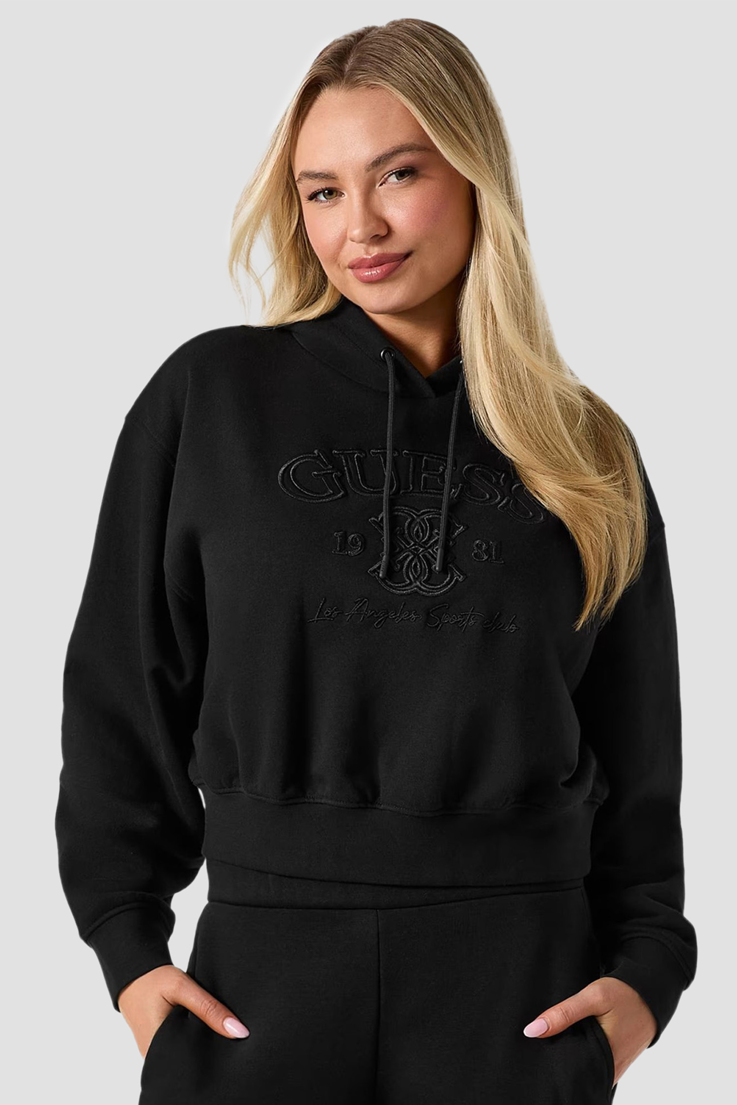 Жіноче чорне худі Guess V6RQ03.KD761;JBLK