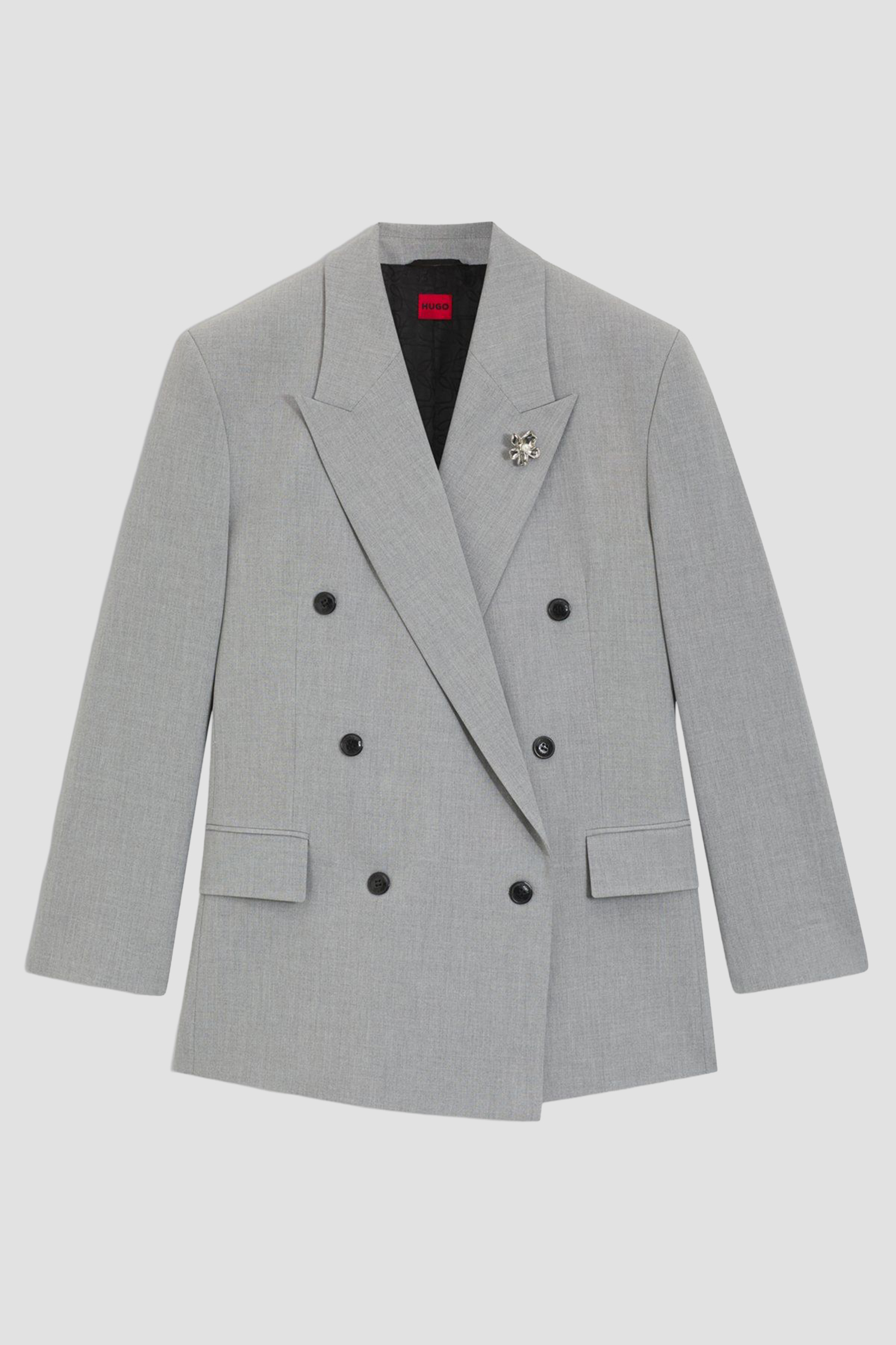 Жіночий сірий жакет HUGO 50554018;063