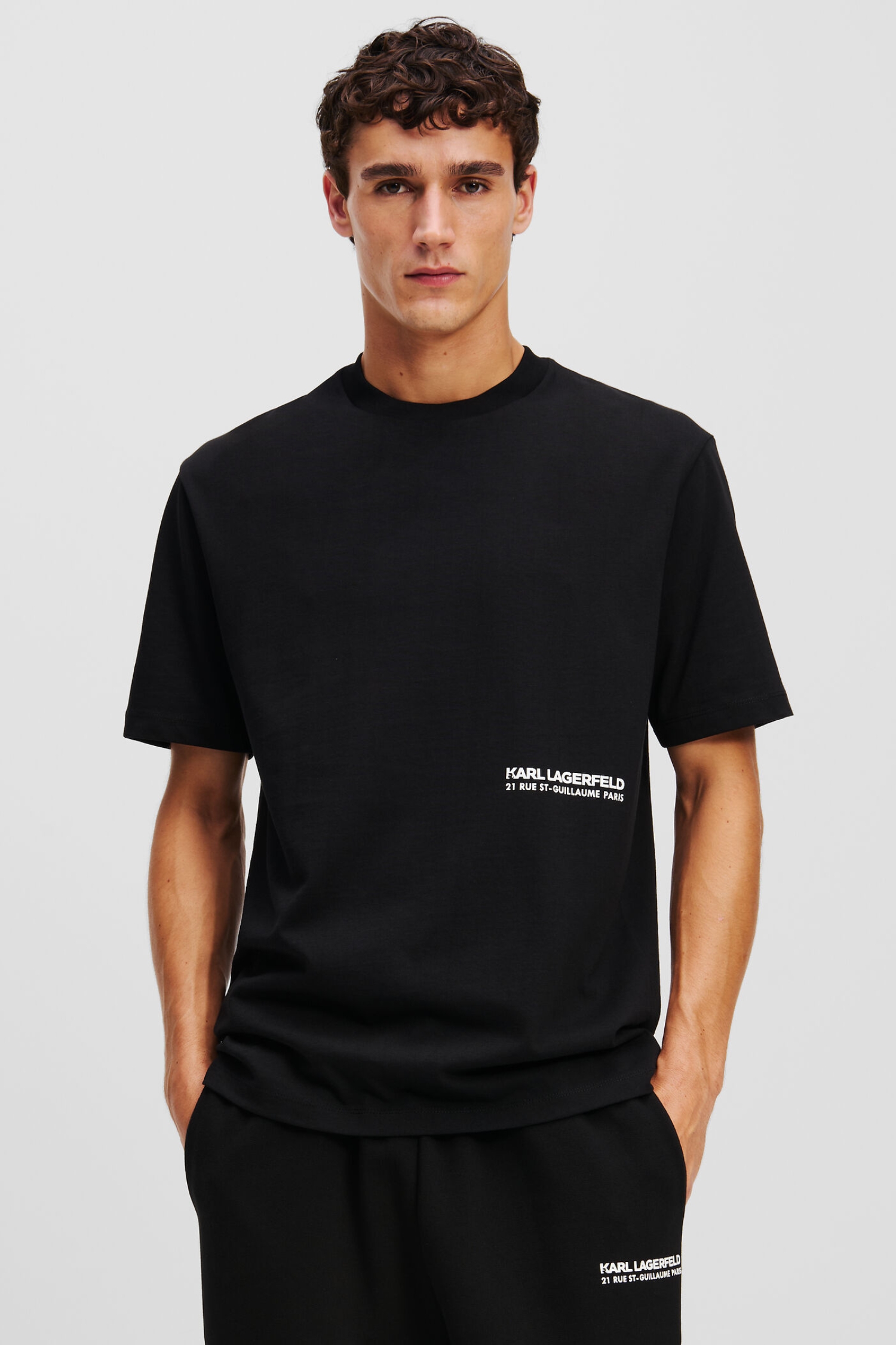 Чоловіча чорна футболка Karl Lagerfeld 551230.755192;990