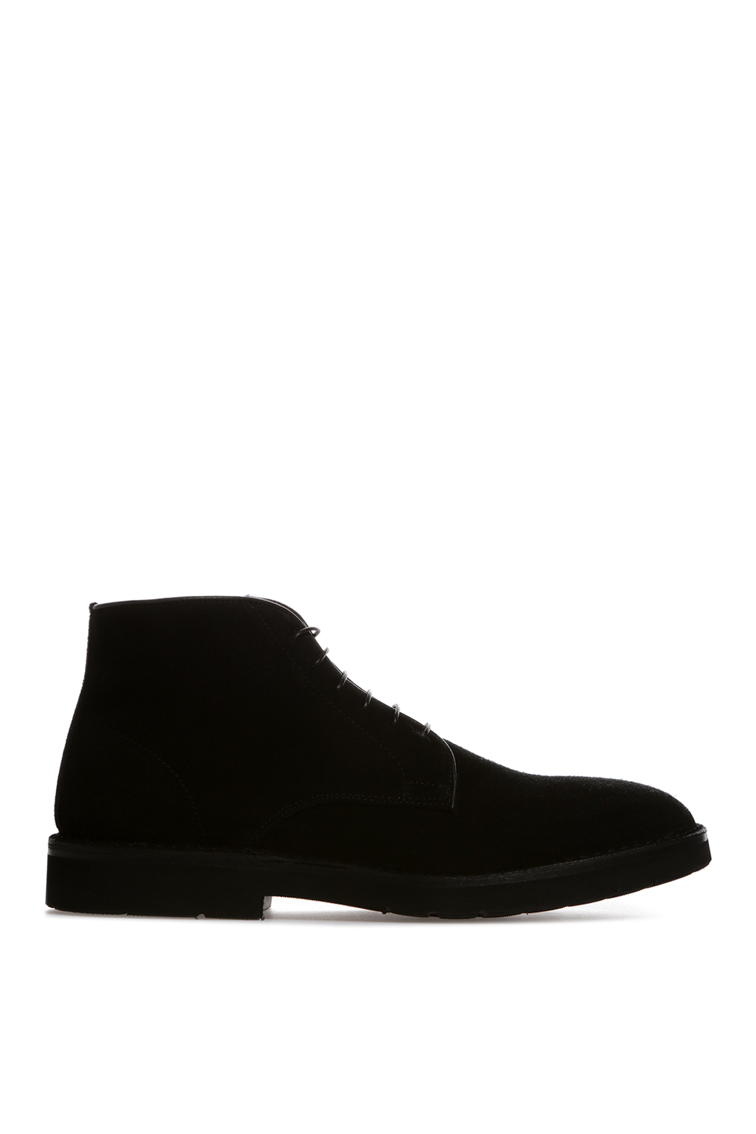 Мужские черные замшевые ботинки с мехом Baldinini 047198;00 — Ultrashop
