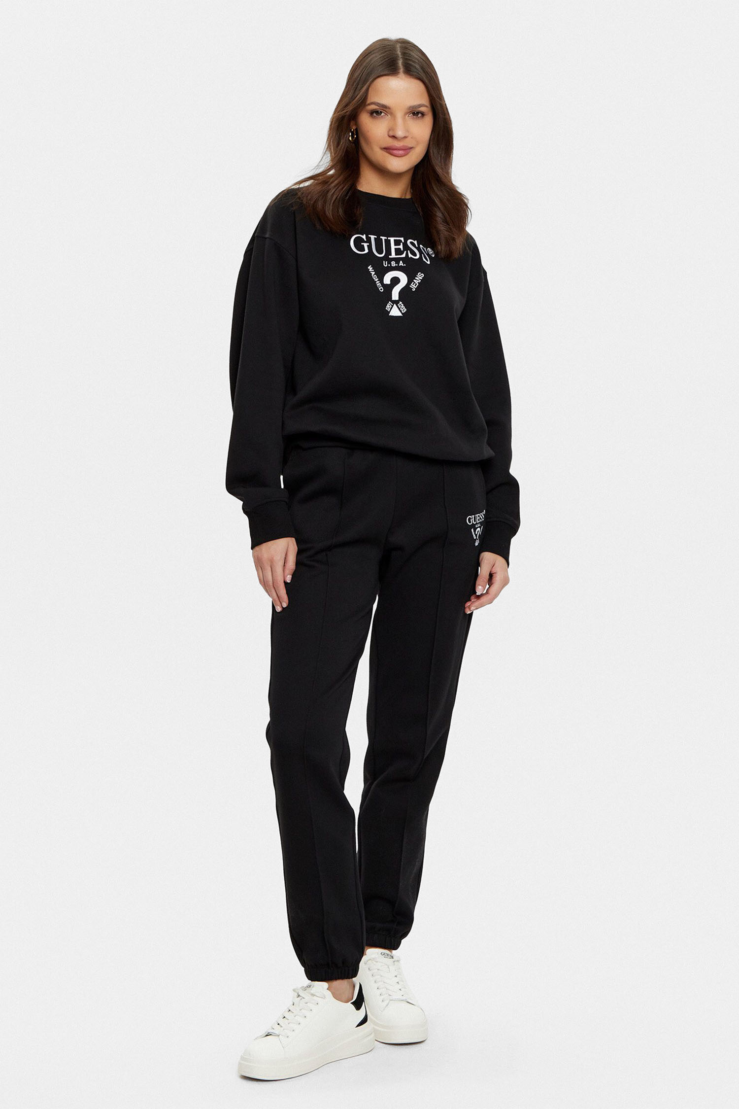 Женский черный свитшот Guess V5RQ12.KC3D2;JBLK