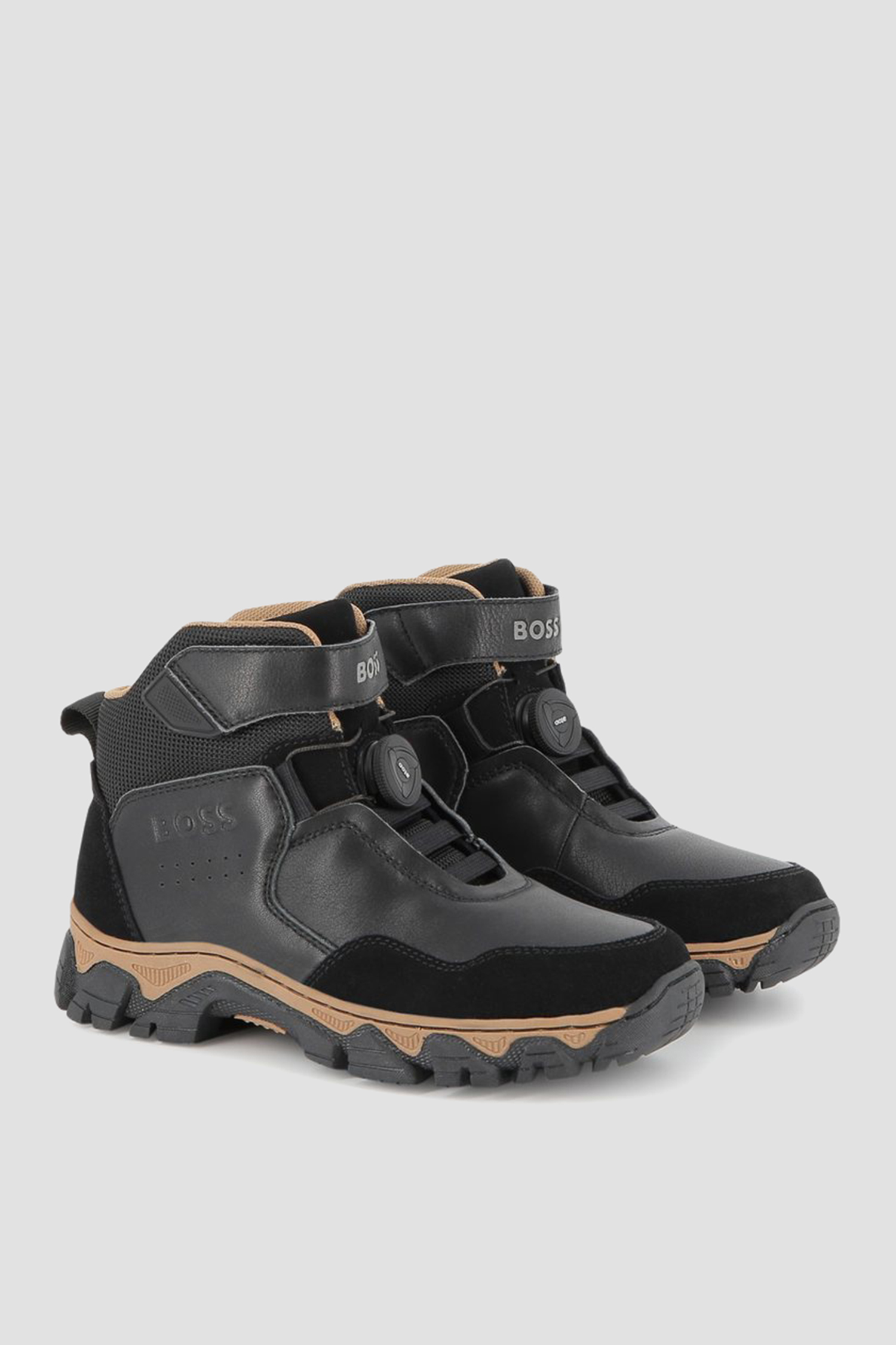 Дитячі чорні черевики BOSS kids J52568;09B