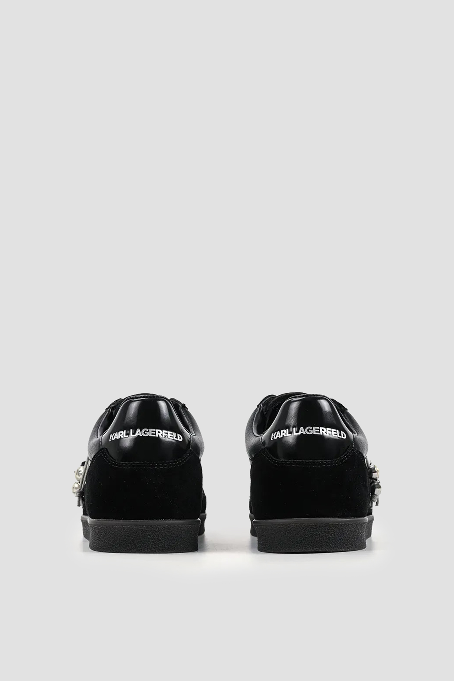 Женские черные кожаные сникерсы Karl Lagerfeld KL63821;300