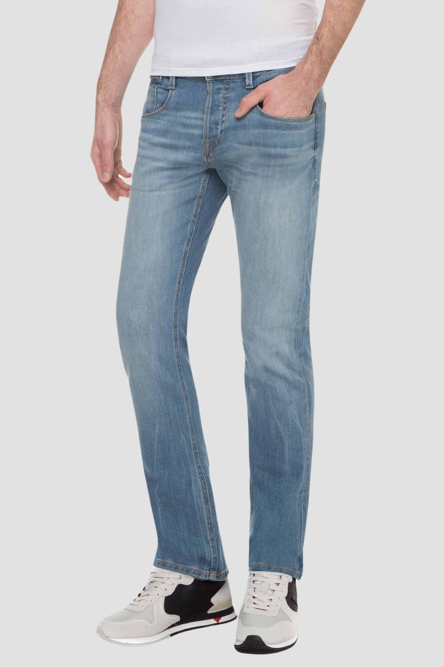 Мужские голубые джинсы Vermont Slim Straight Guess M01AS3.D3Y41;SFSD