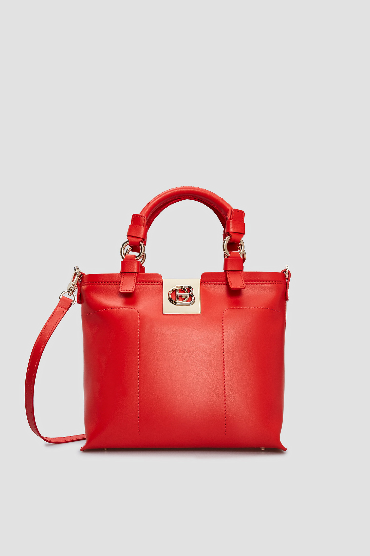 Женская красная кожаная сумка Baldinini 170115;7310