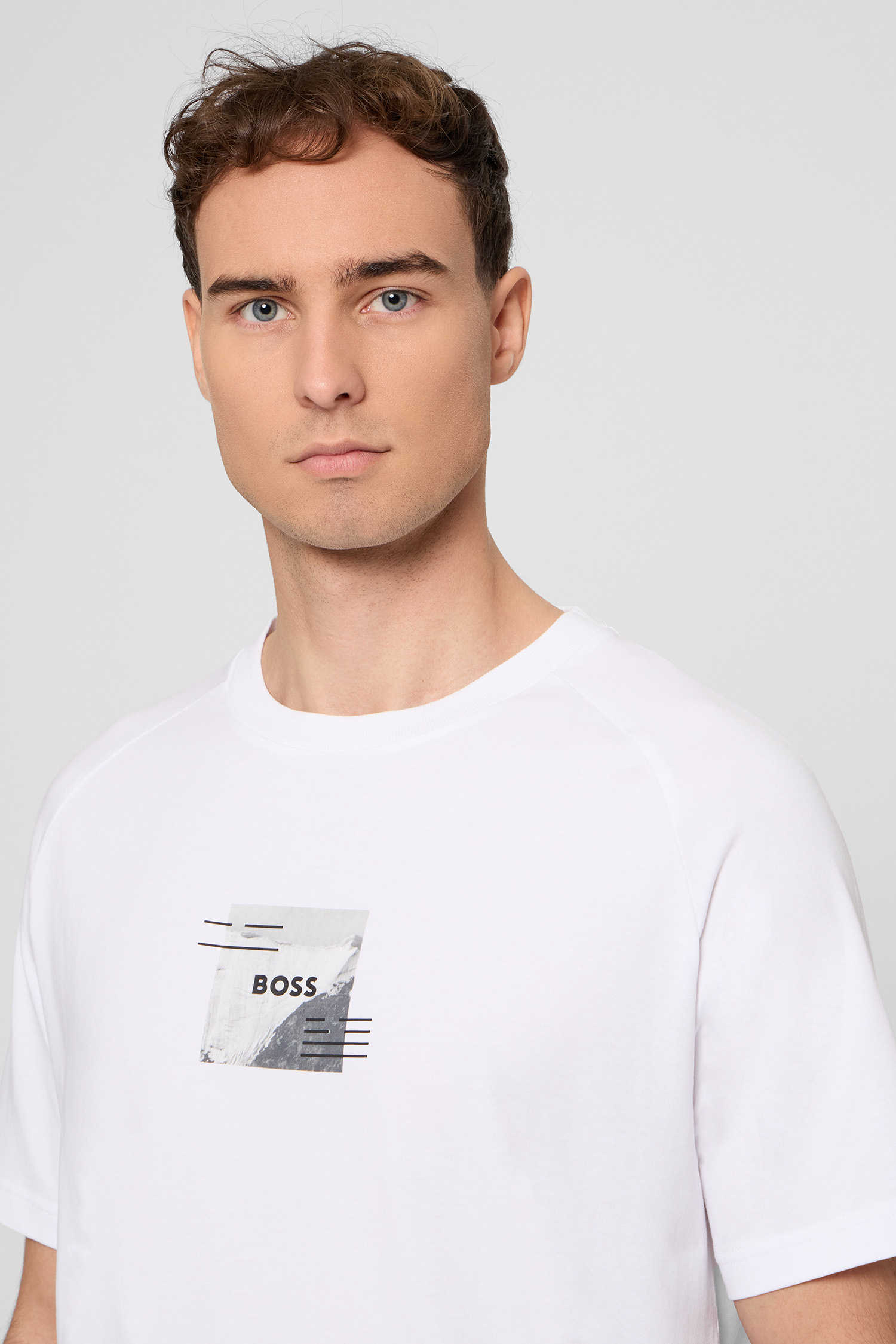 Мужская белая футболка BOSS 50548093;100