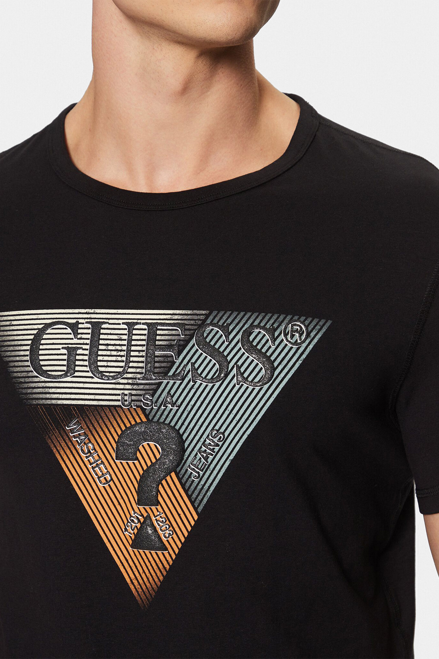 Мужская черная футболка Guess M5RI14.J1314;JBLK