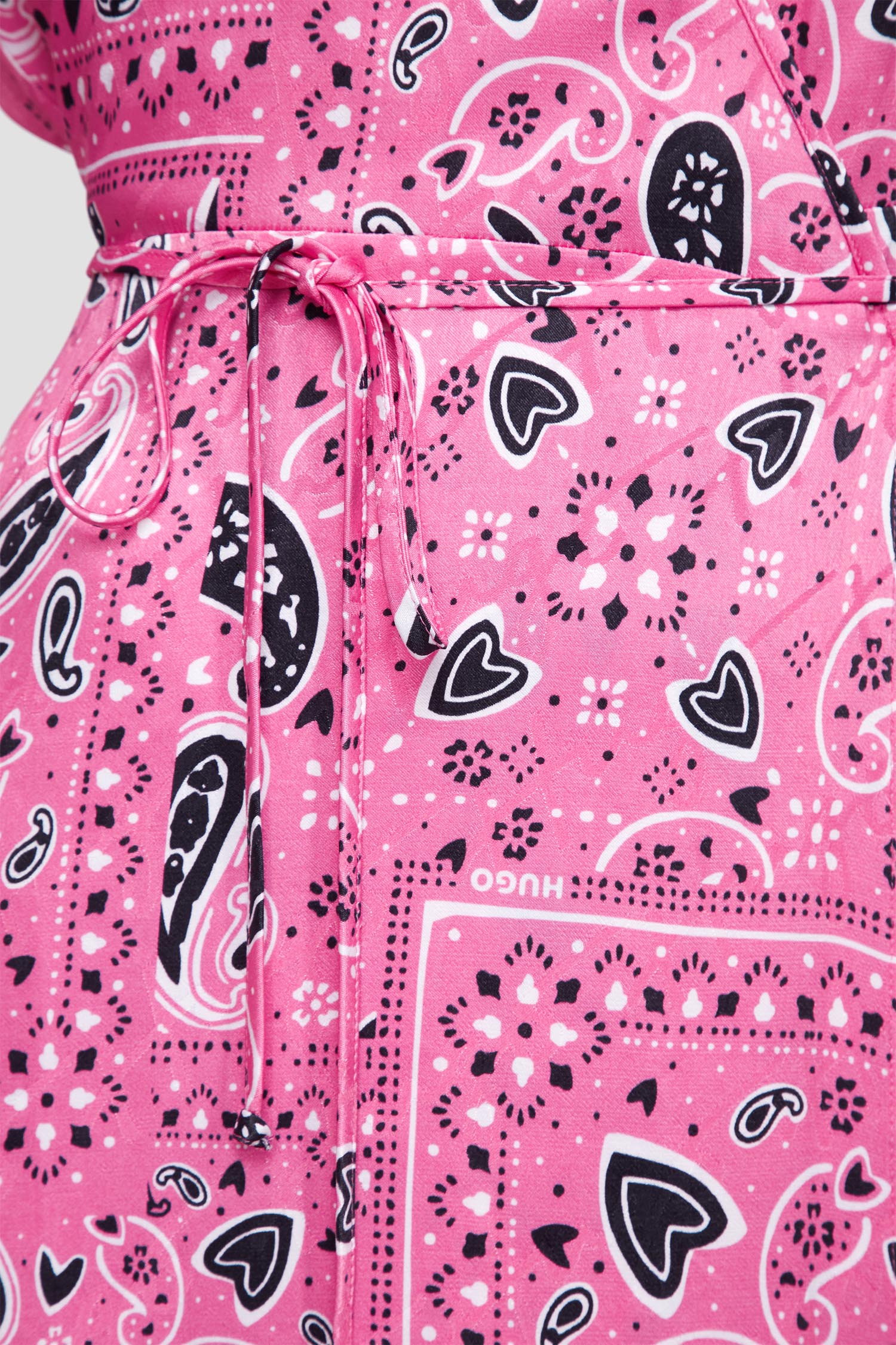 Женское розовое платье с узором HUGO 50489973;965