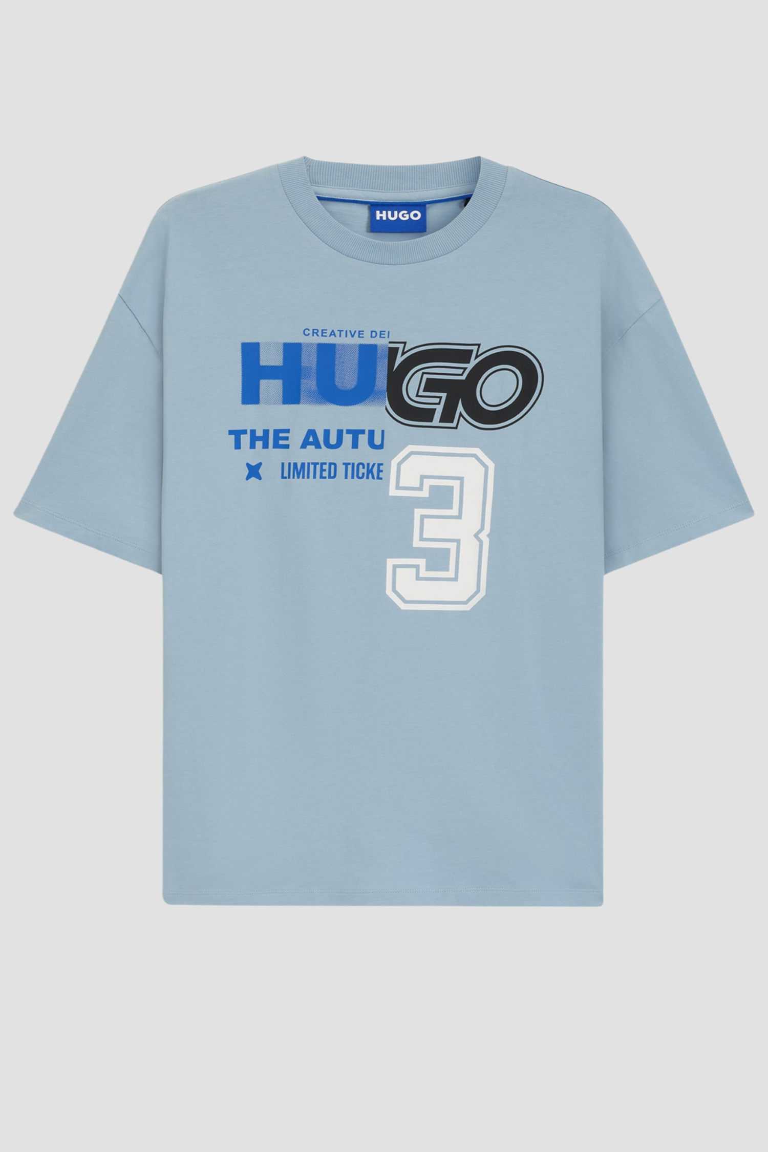 Чоловіча блакитна футболка HUGO BLUE 50544168;458