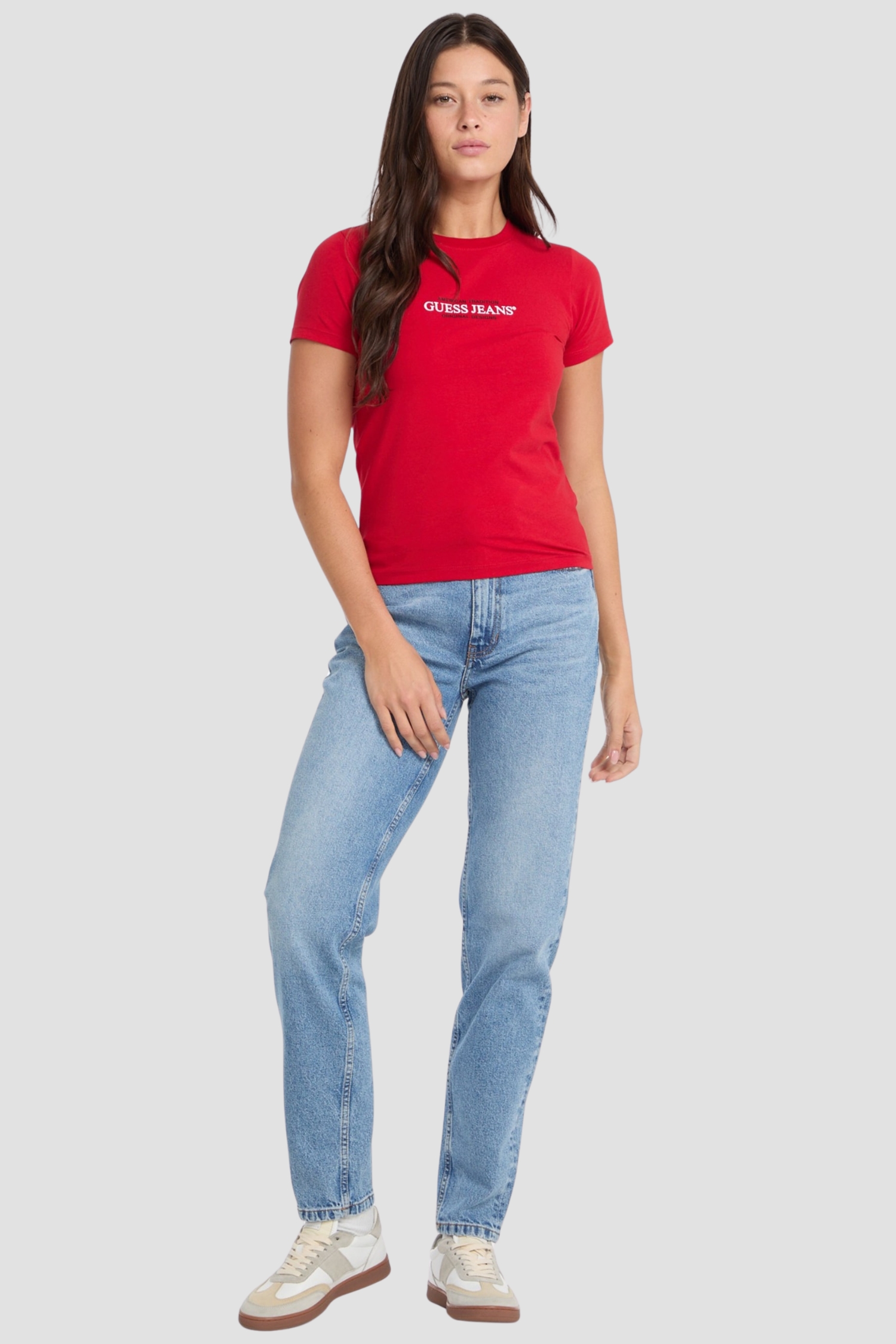Жіноча червона футболка Guess Jeans W4YI03.J1314;G585