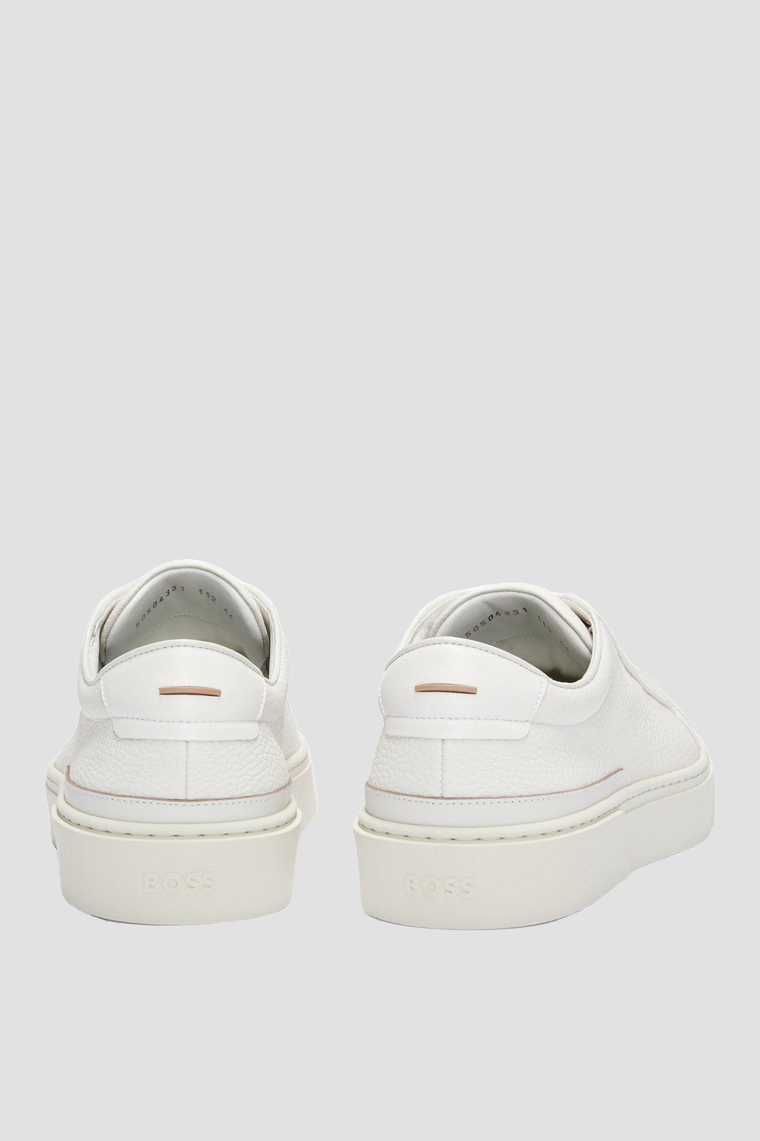 Чоловічі білі шкіряні снікерси BOSS 50504331;112