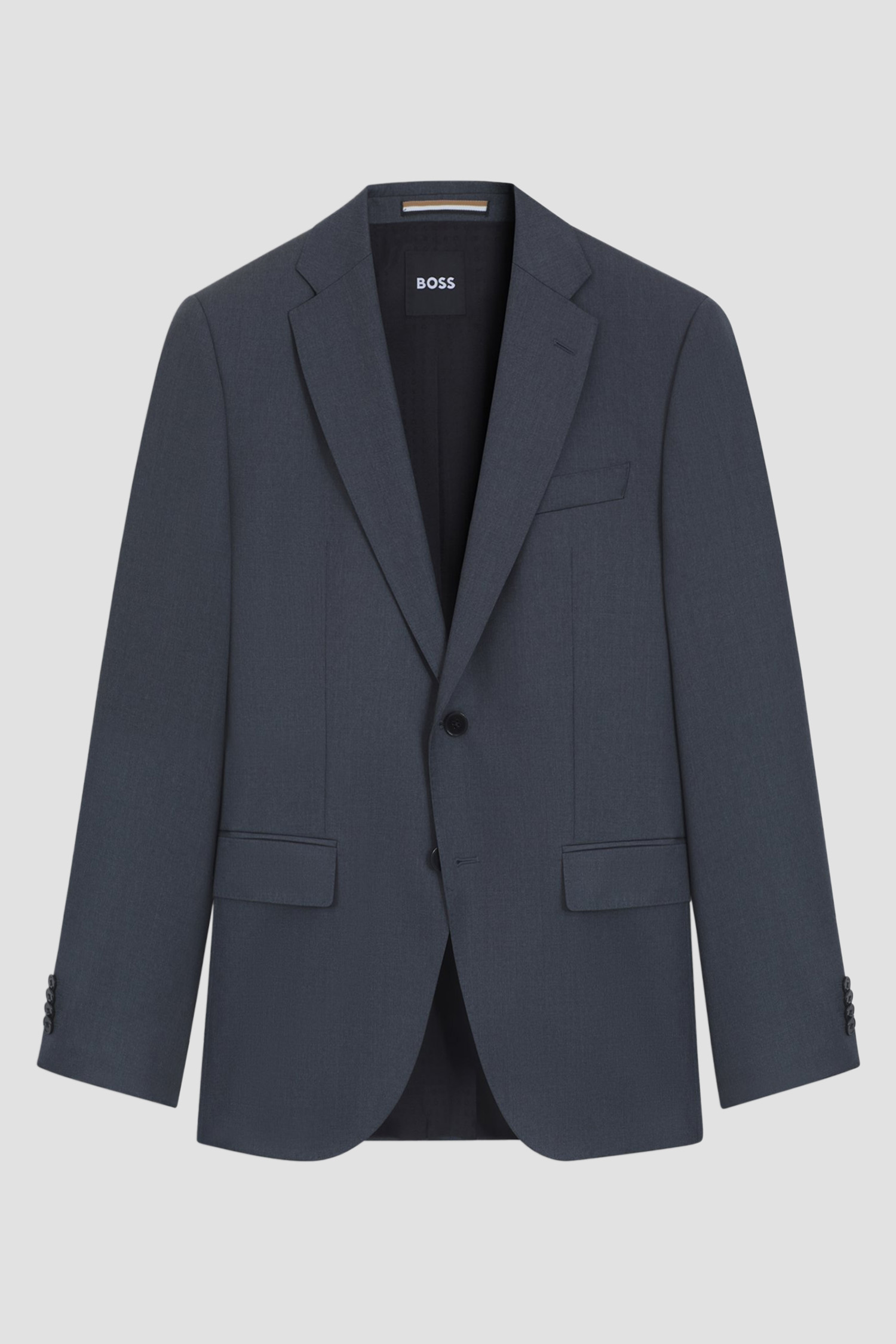 Мужской серый шерстяной пиджак BOSS 50469172;021