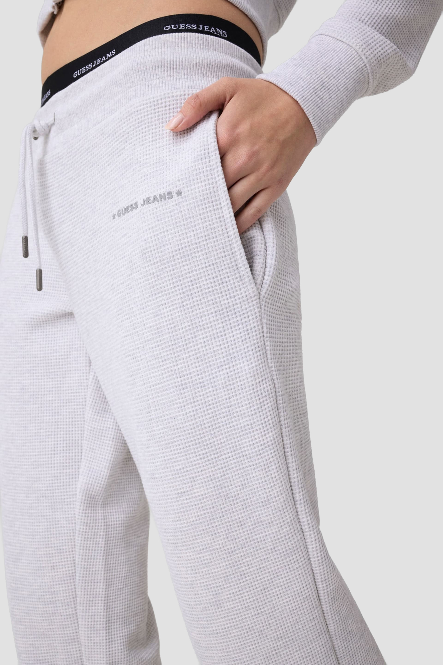 Женские светло-серые спортивные брюки Guess Jeans W6YB07.K4207;H91N