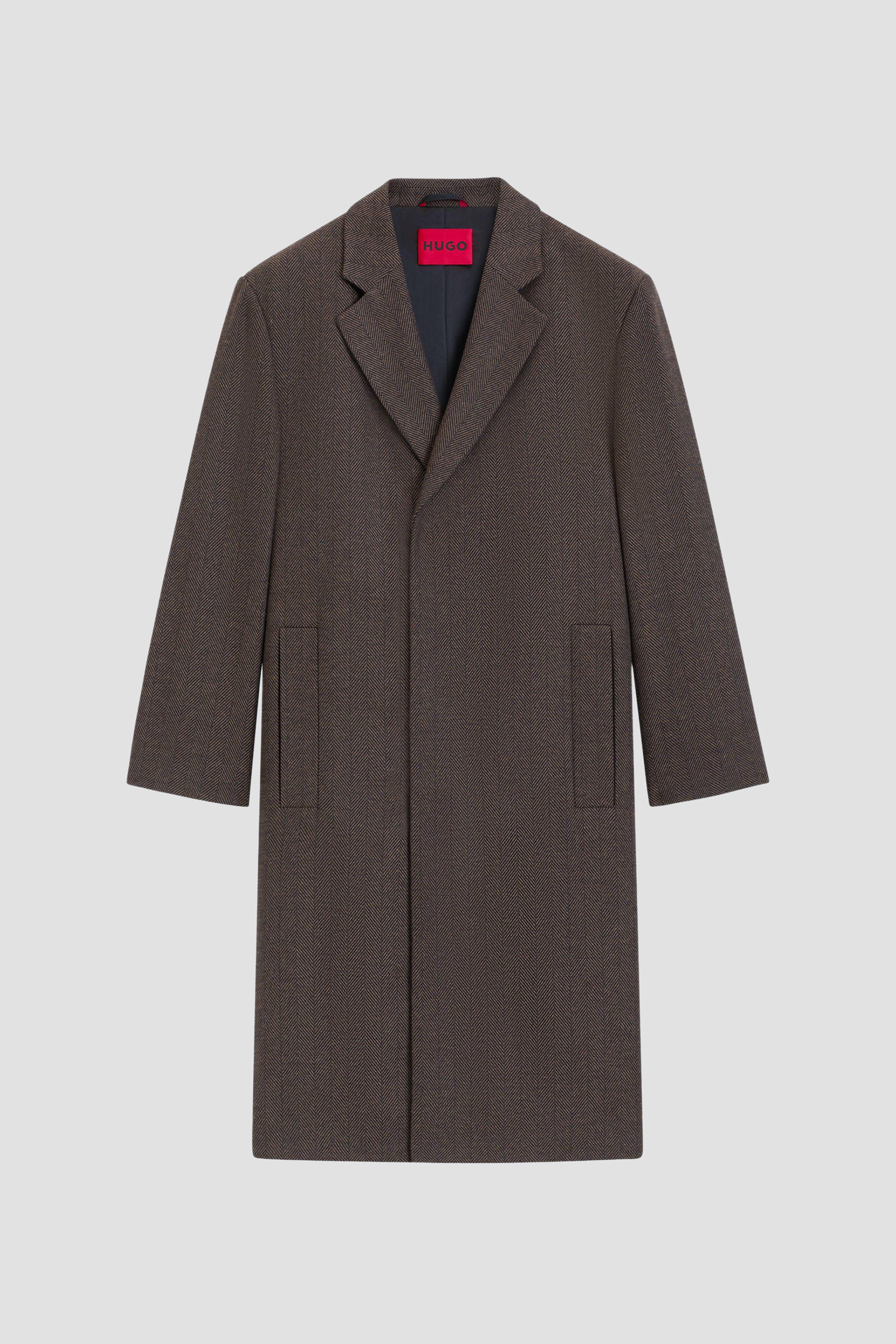 Чоловіче коричневе пальто з візерунком HUGO 50542695;217