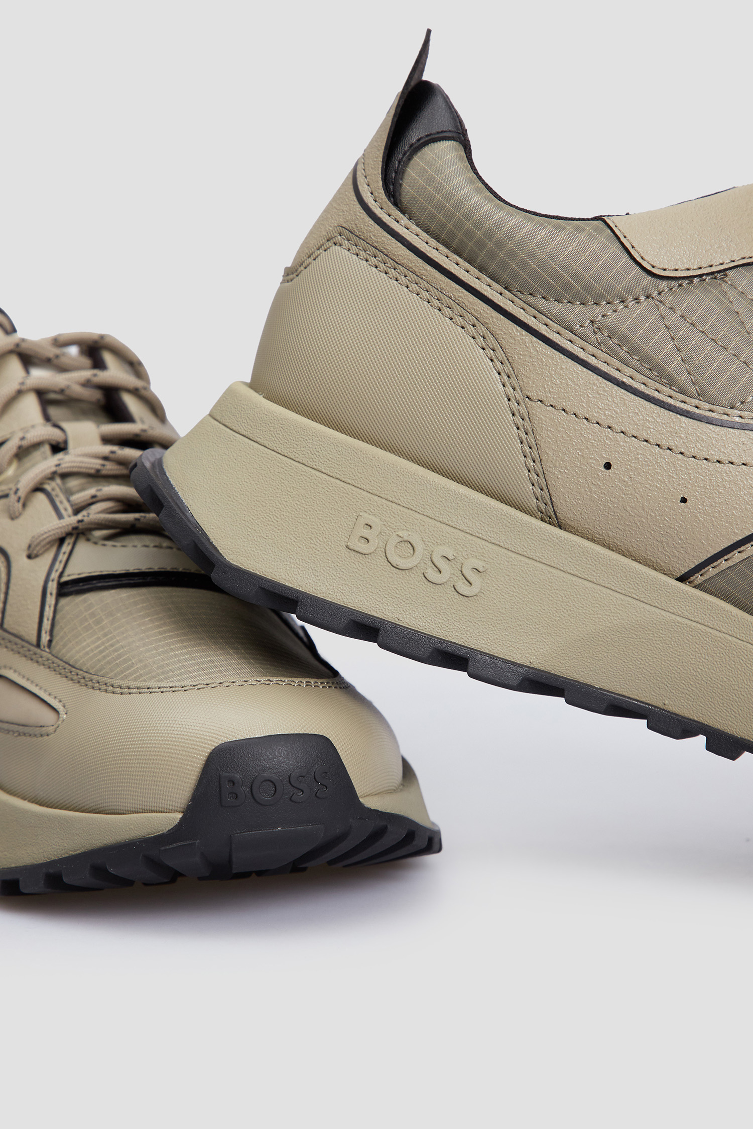 Мужские оливковые кроссовки BOSS 50498913;263