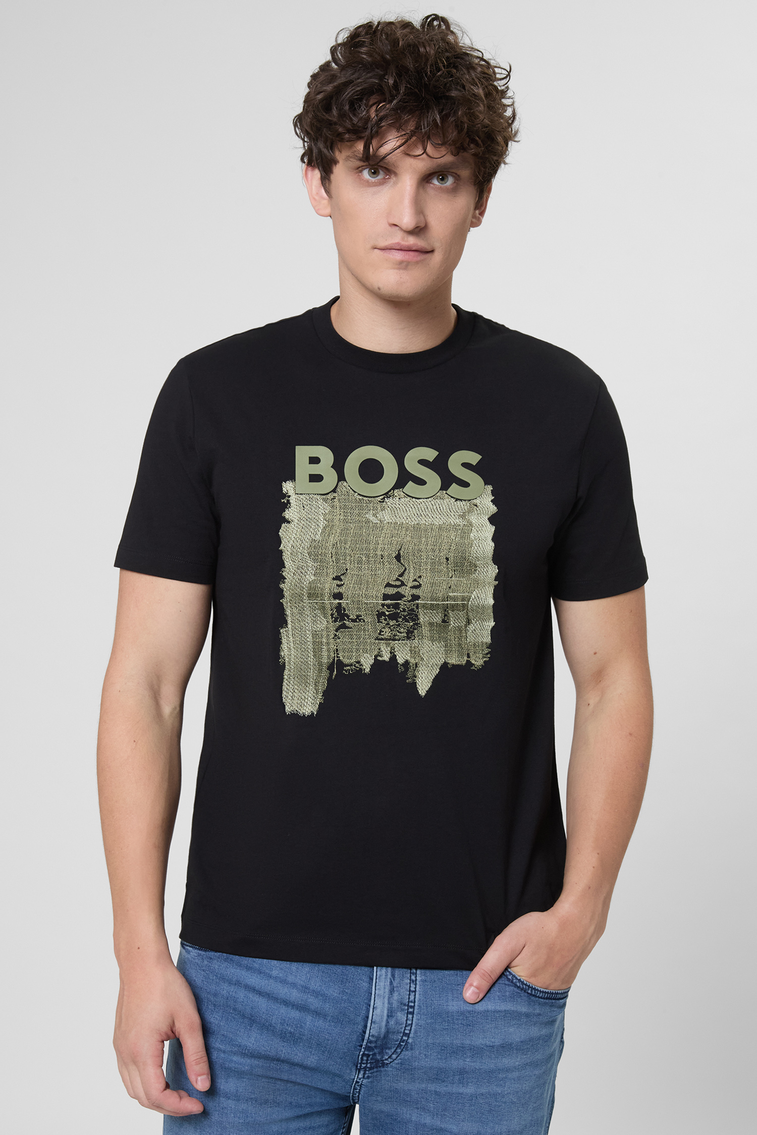 Мужская черная футболка BOSS 50543916;001