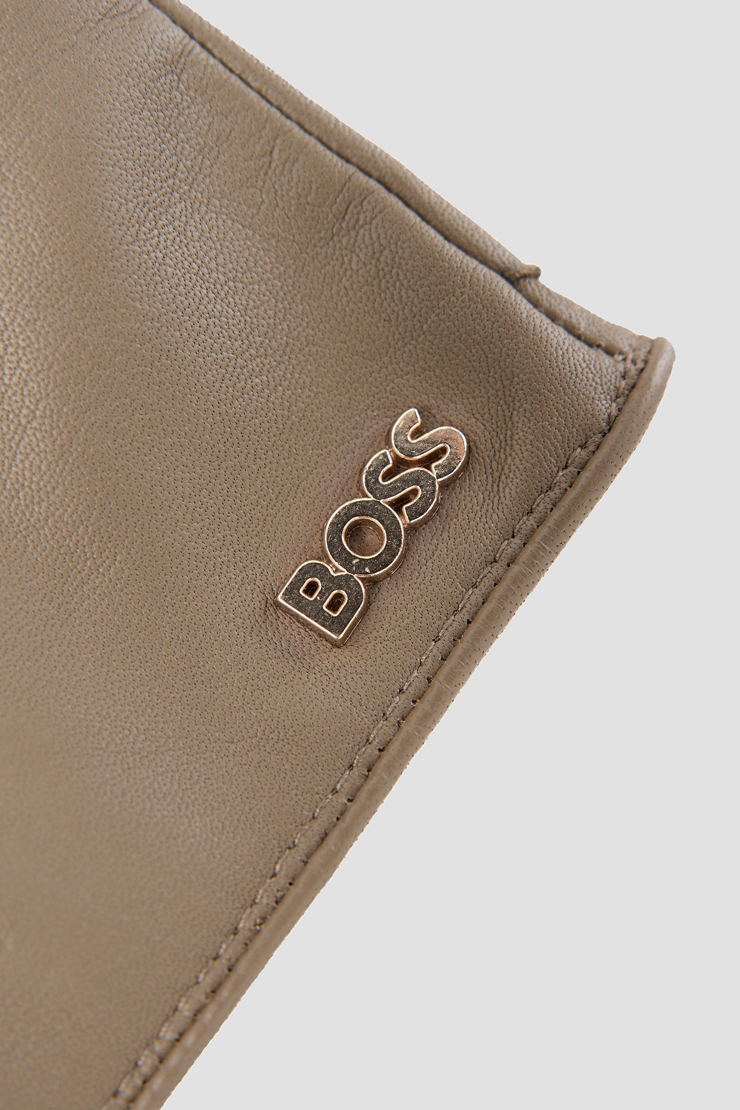 Женские коричневые кожаные перчатки BOSS 50526613;209