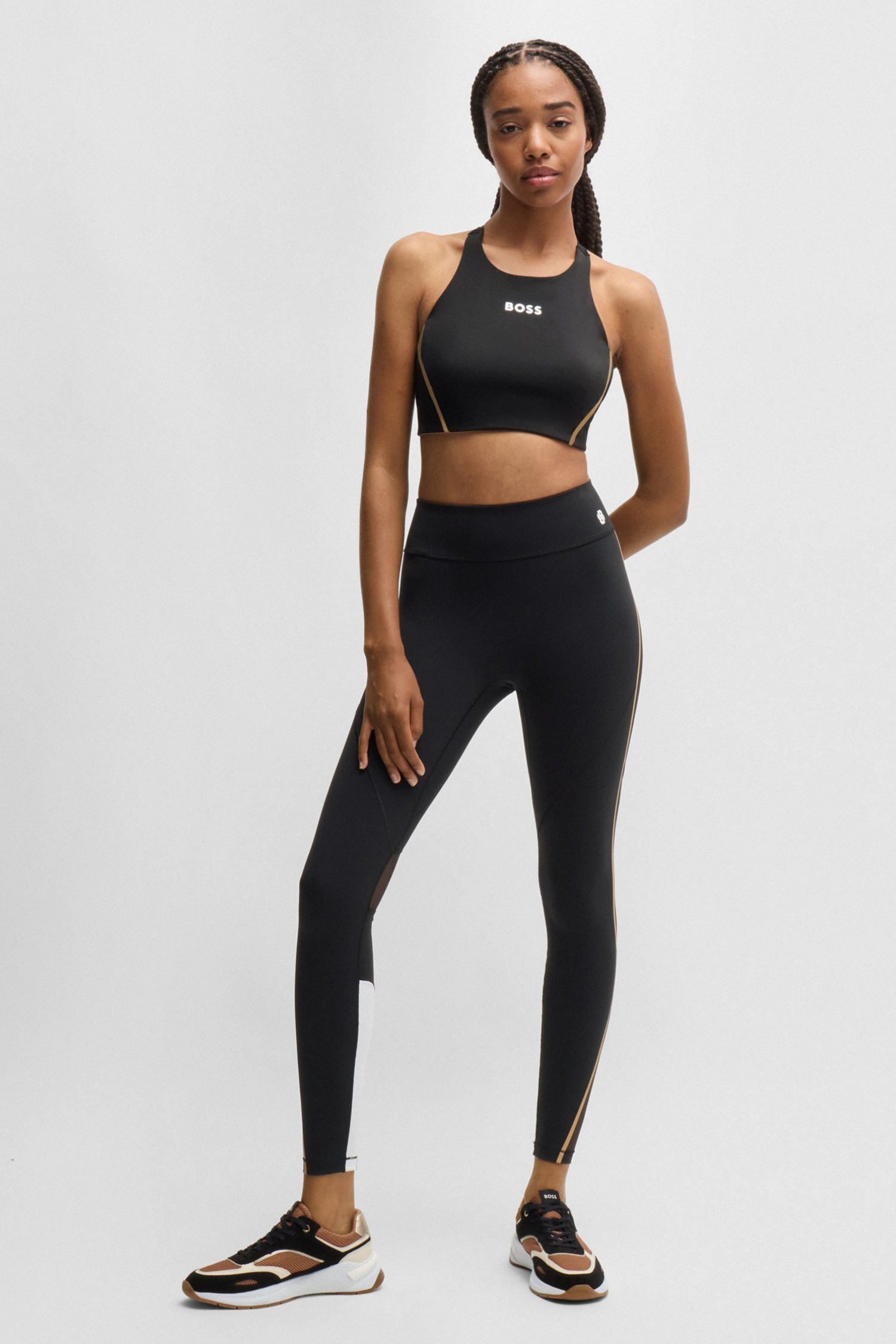 Женский черный спортивный топ BOSS 50520068;001