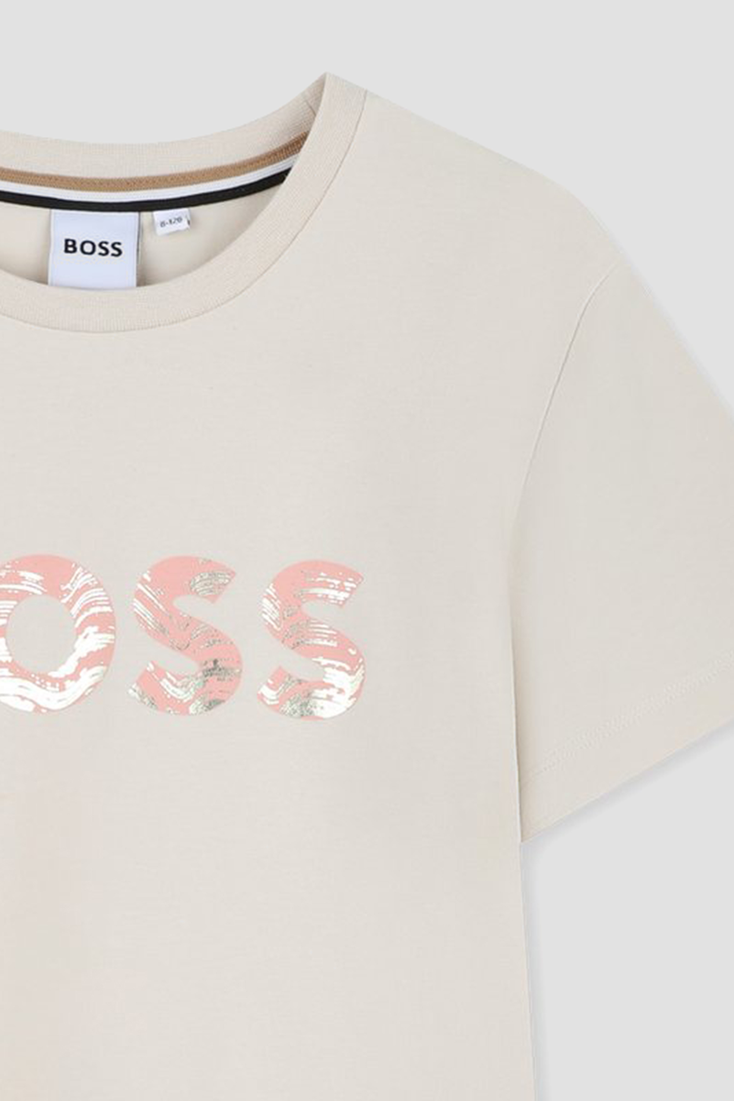 Дитяча бежева футболка BOSS kids J52426;21C