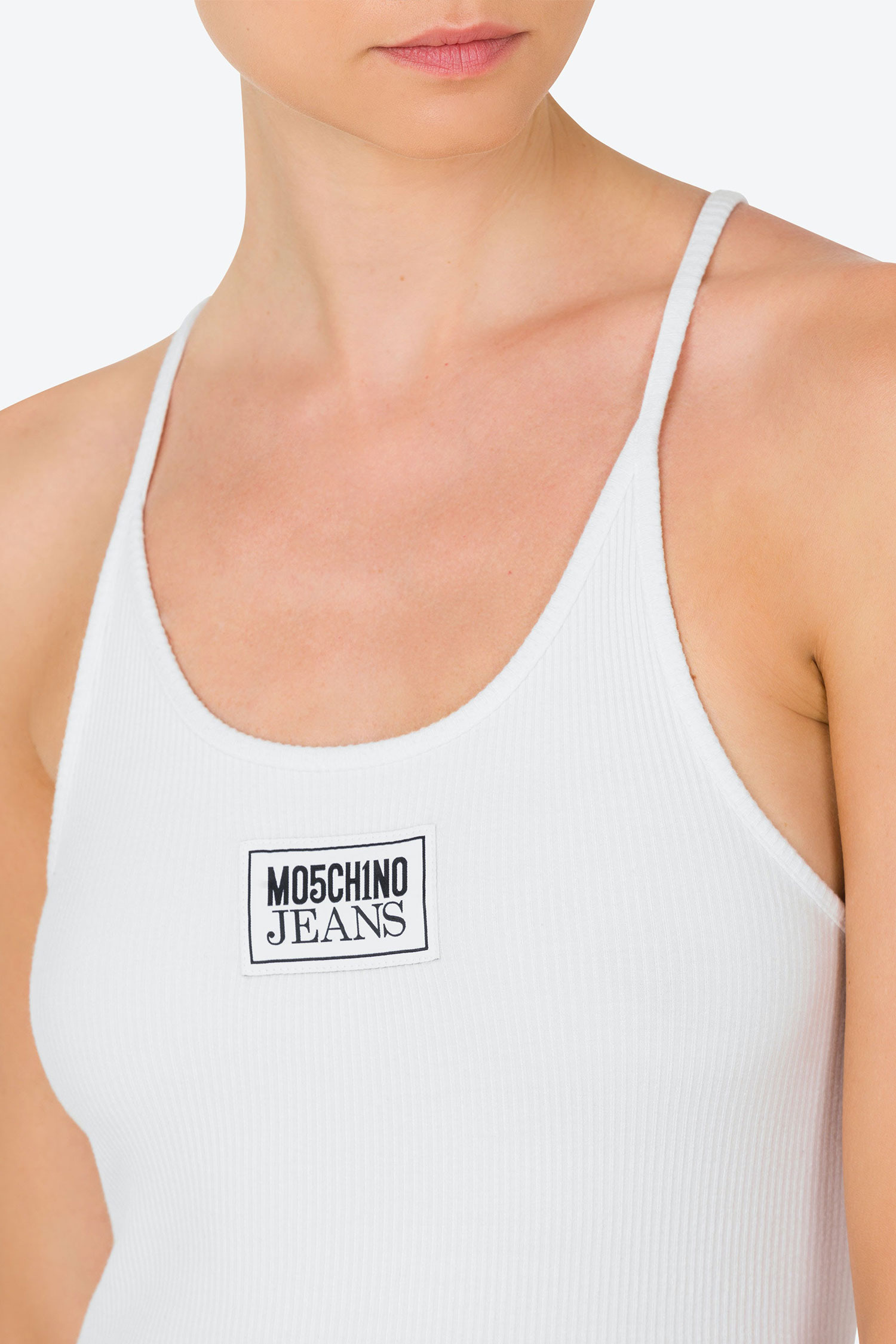 Женская белая майка Moschino A0809.3259;0001