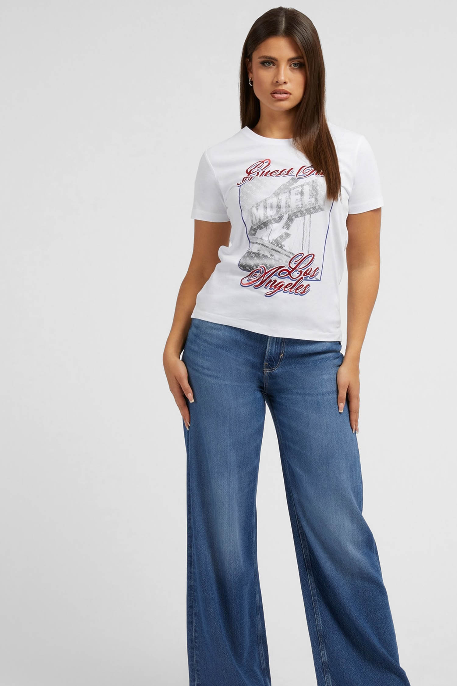 Жіноча біла футболка Guess W3GI20.JA914;G011