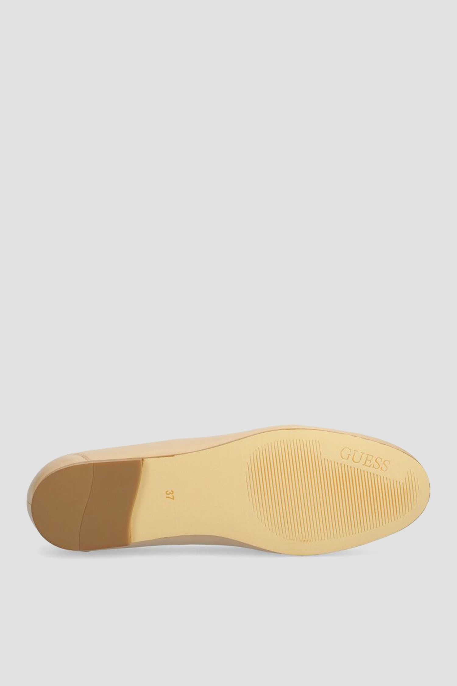 Женские бежевые кожаные лоферы Guess FLJISA.LEA14;NATU