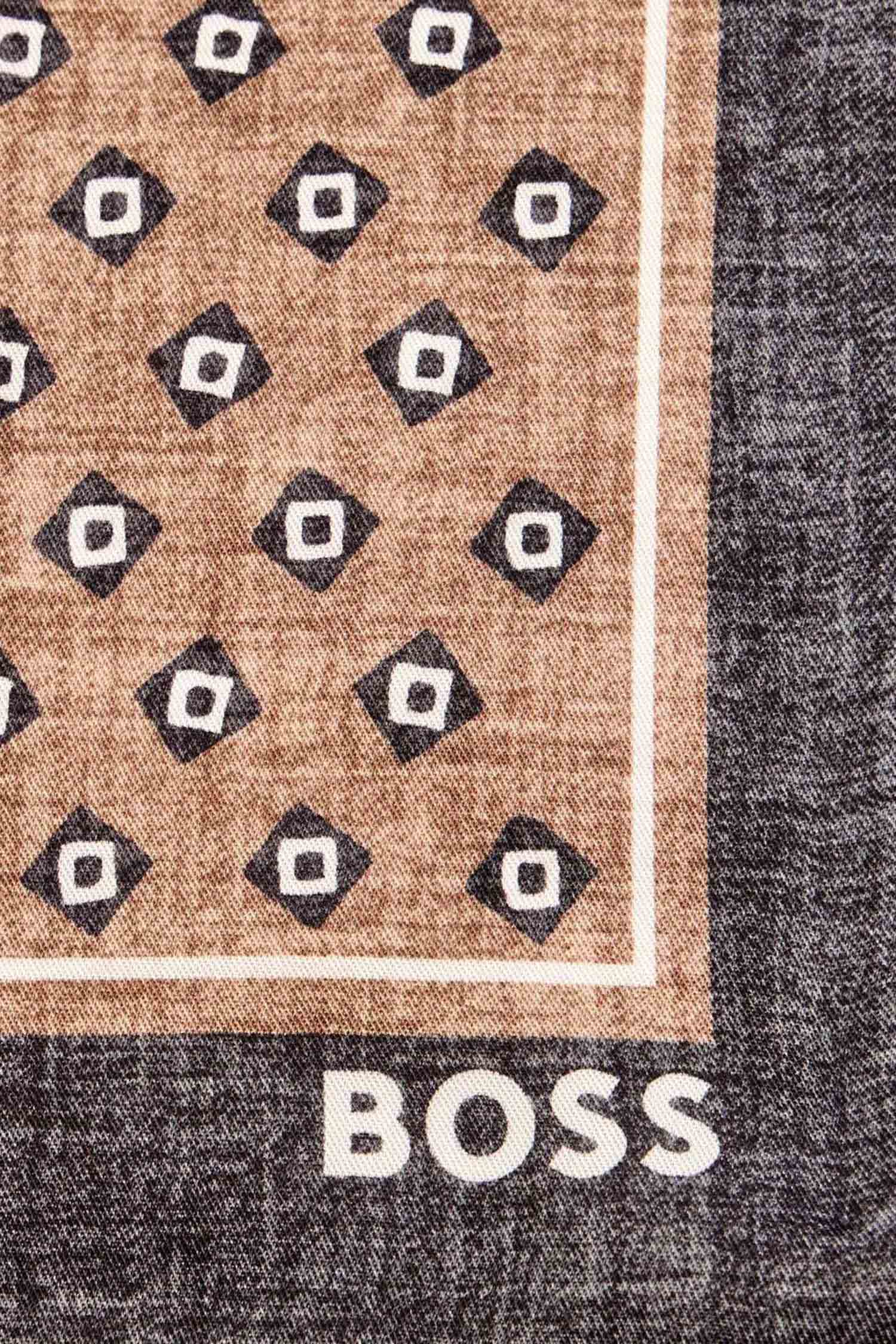 Чоловіча бежева хустка з візерунком BOSS 50546029;260