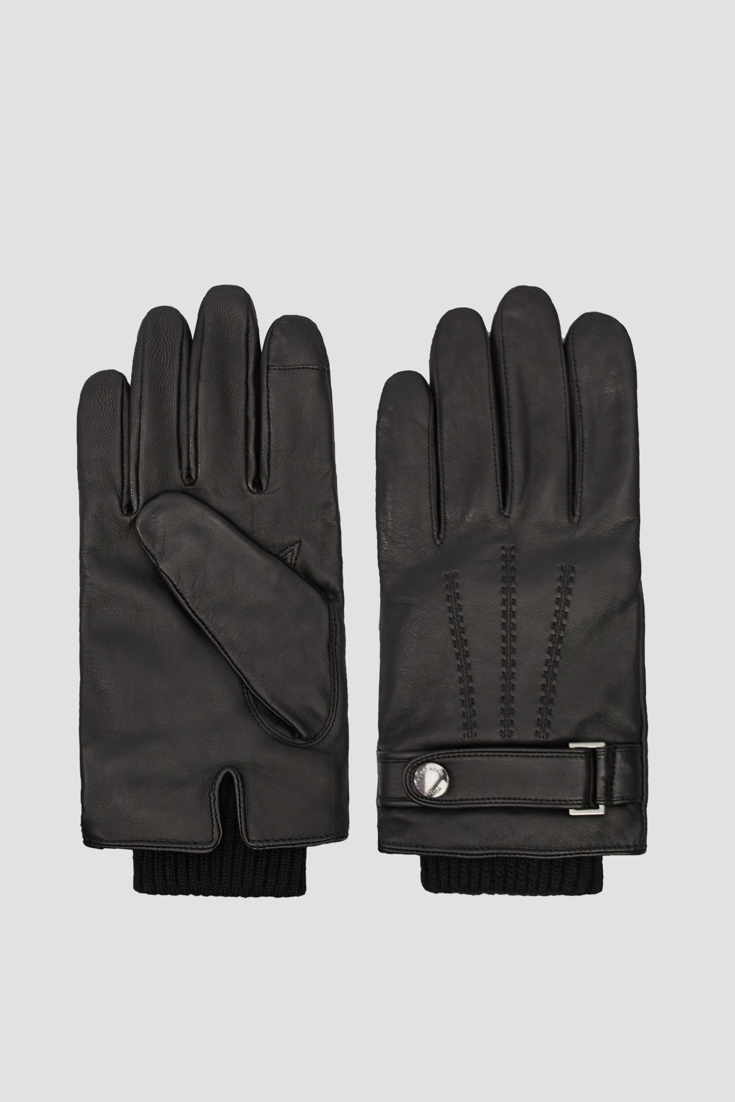 Чоловічі чорні шкіряні рукавички BOSS 50457508;001
