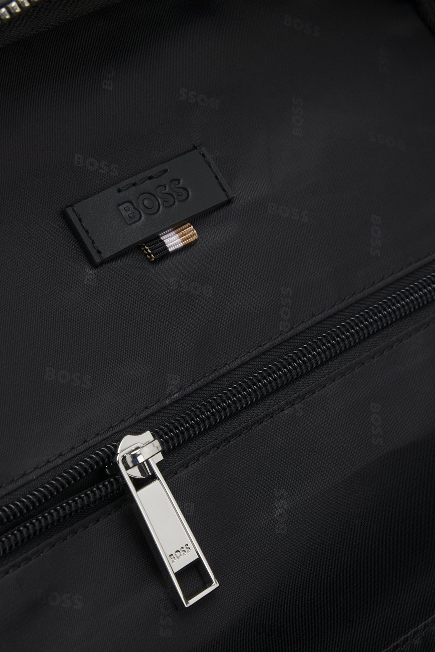 Мужской черный кожаный рюкзак BOSS 50552436;001