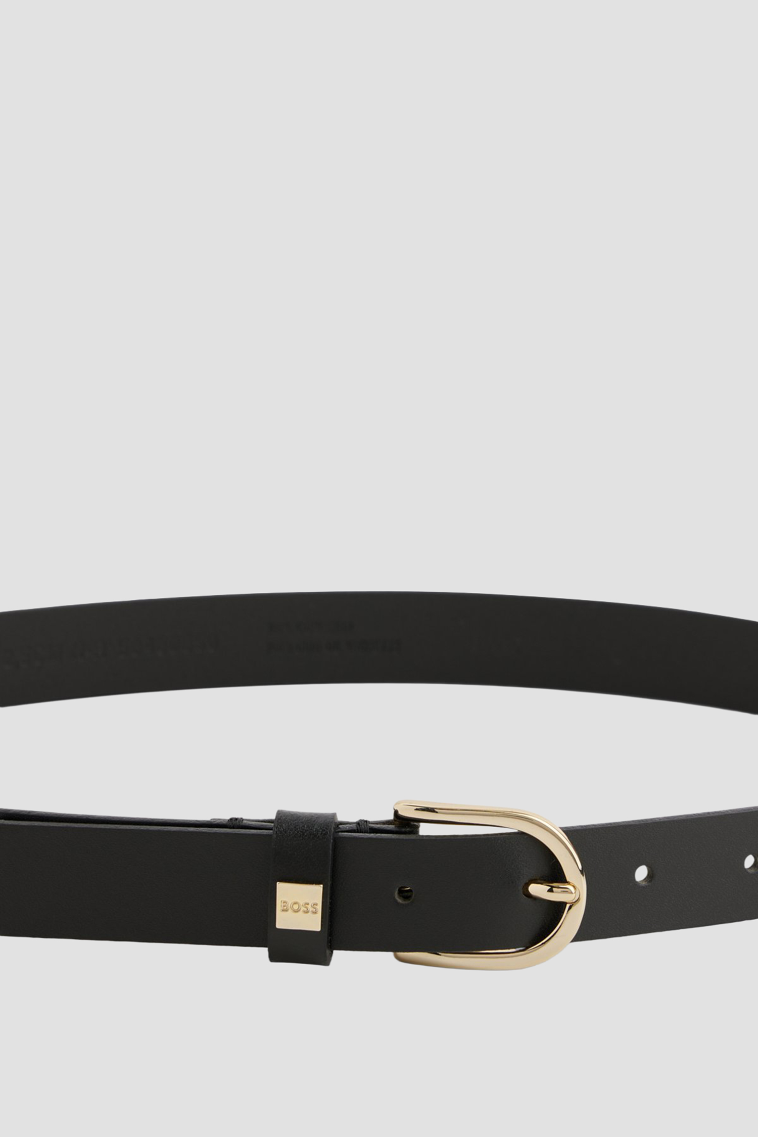 Женский черный кожаный ремень BOSS 50480650;001