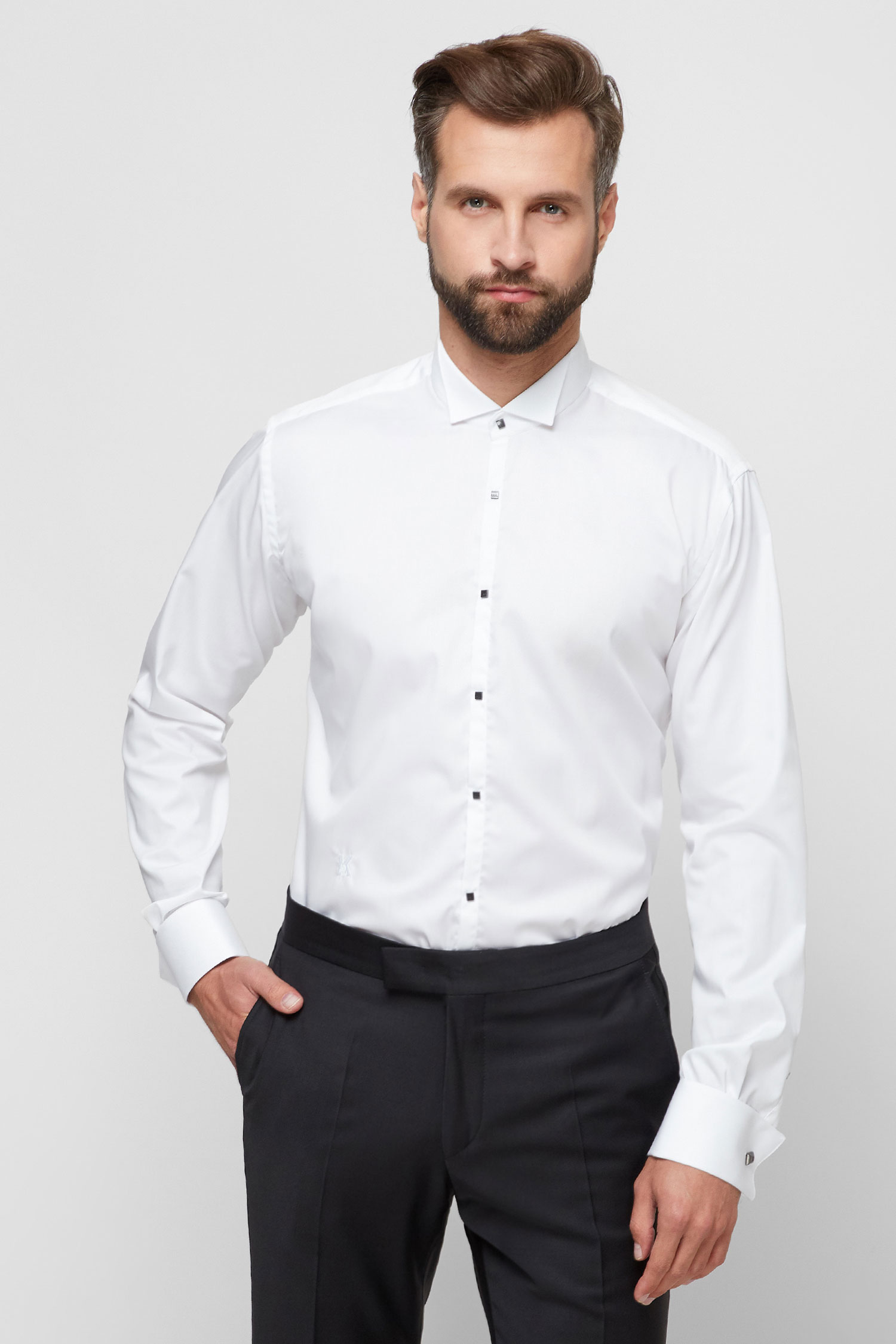 Мужская белая рубашка Karl Lagerfeld 500699.605006;10