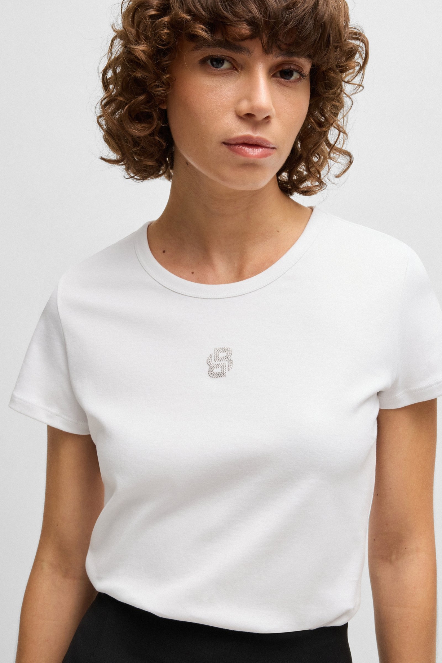 Женская белая футболка BOSS 50528826;100