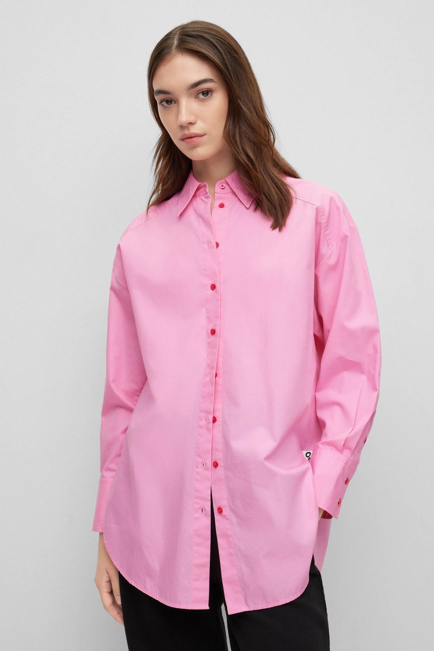 Женская розовая рубашка HUGO 50489187;671