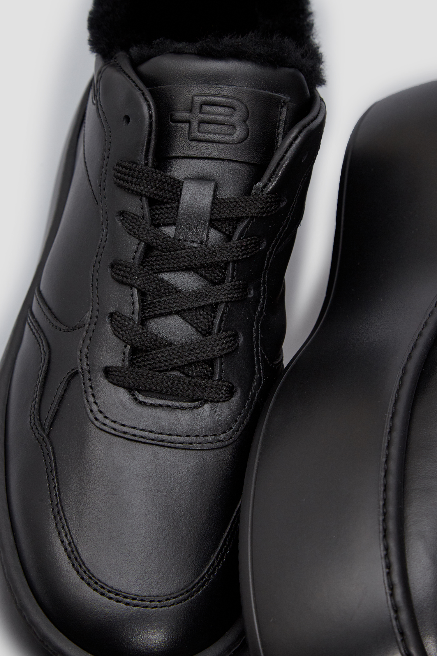 Женские черные кожаные кроссовки BALDININI D4B810A1CALF;0000