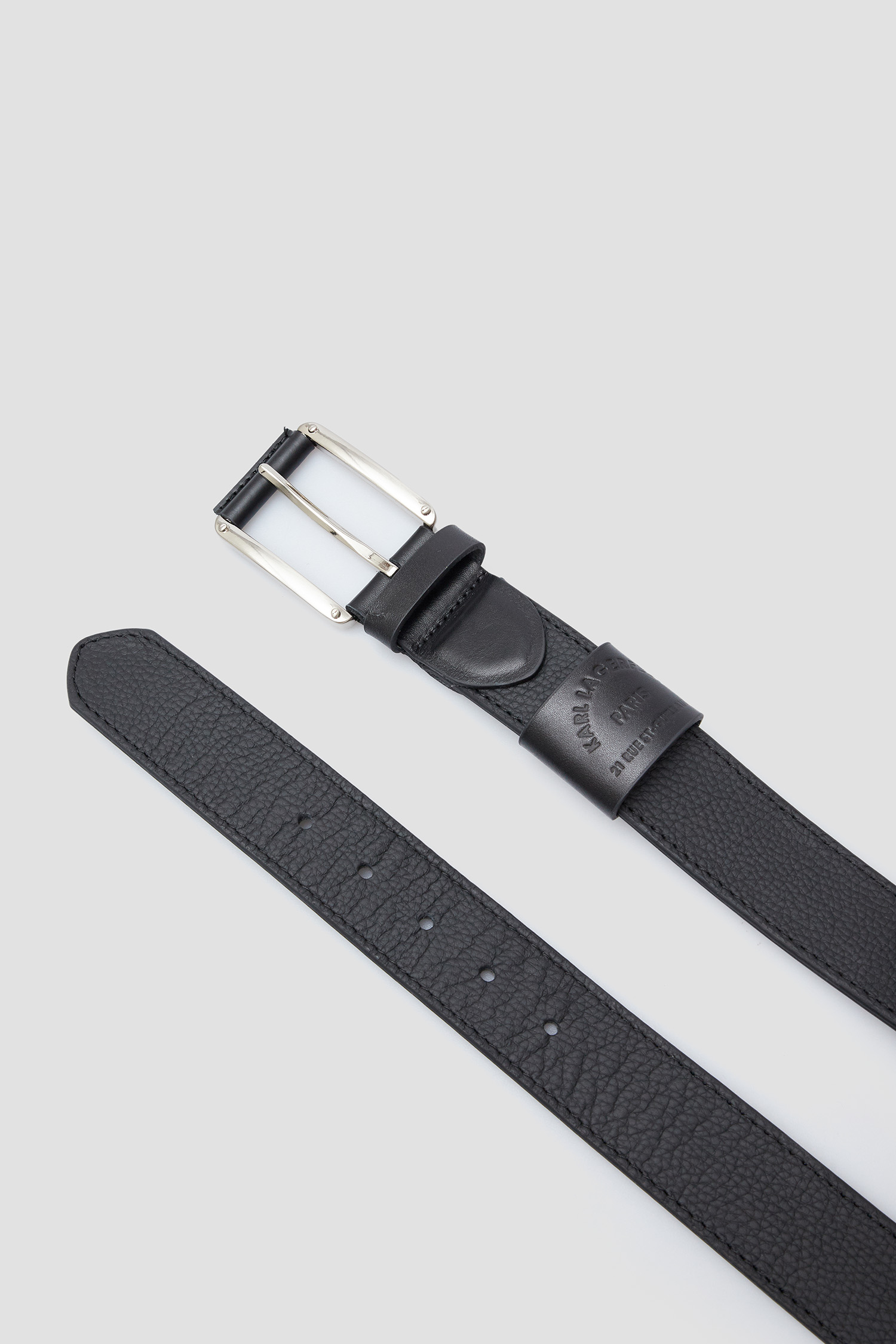 Чоловічий чорний шкіряний ремінь Karl Lagerfeld 542451.815300;990