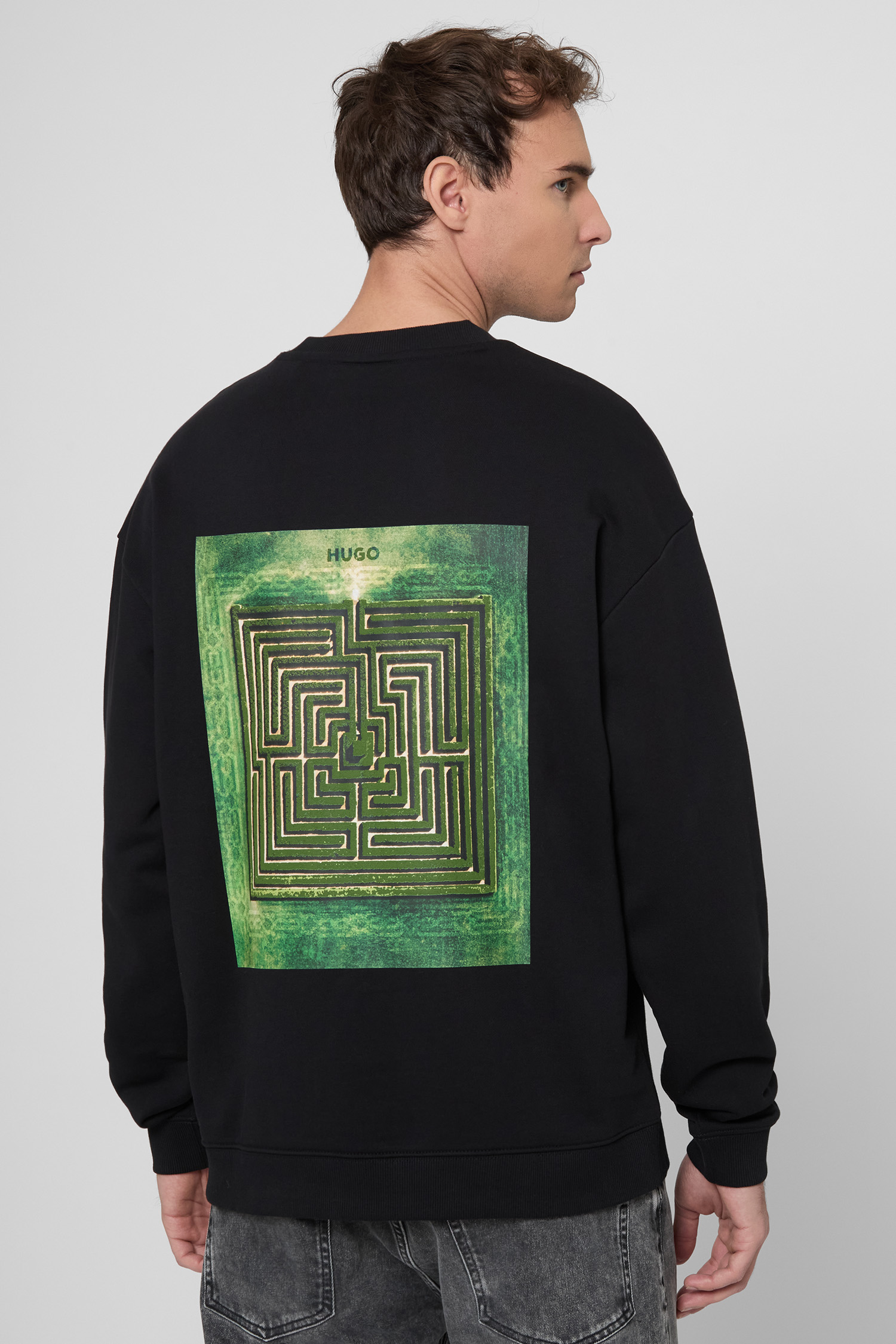 Мужской черный свитшот HUGO 50549141;001