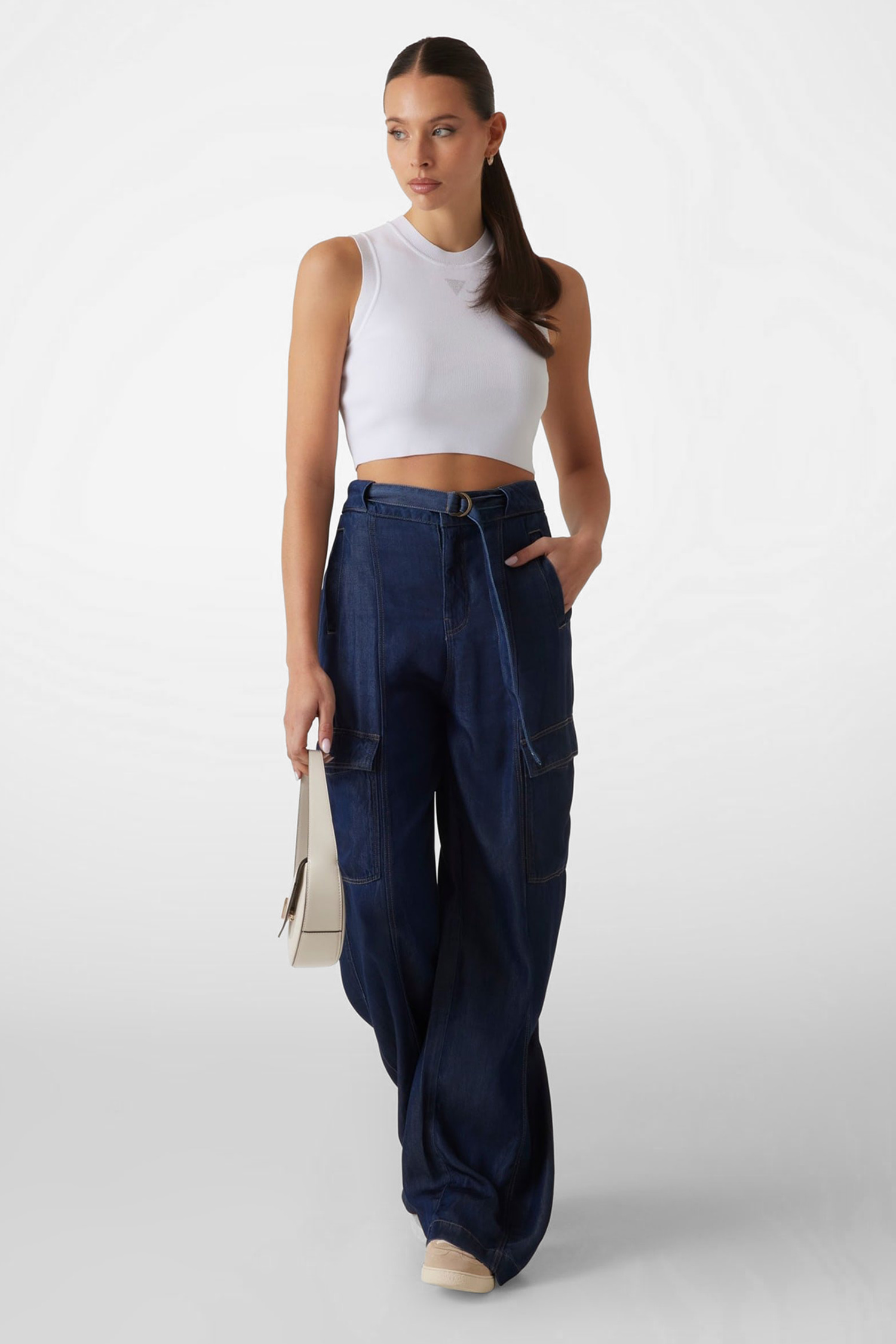 Женский белый топ Guess W4GZ34.Z3F40;G011