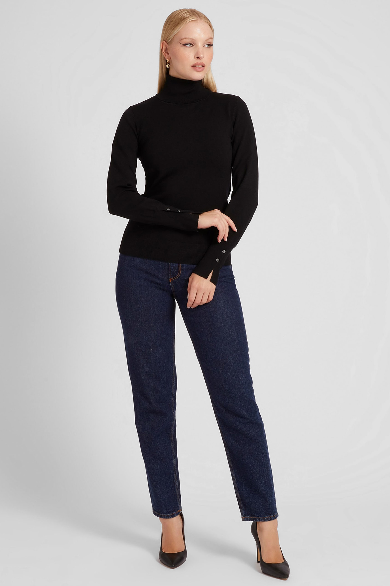 wccf 黒 Женская черная кофта на молнии Guess V4YQ06.KCAY2;JBLK