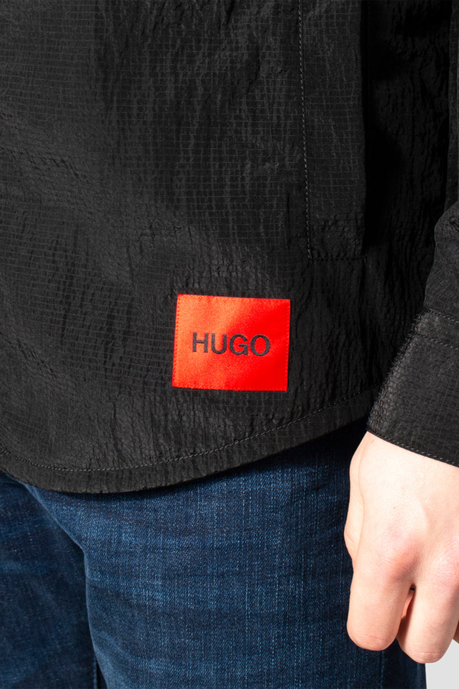 Мужская черная рубашка HUGO 50465120;001